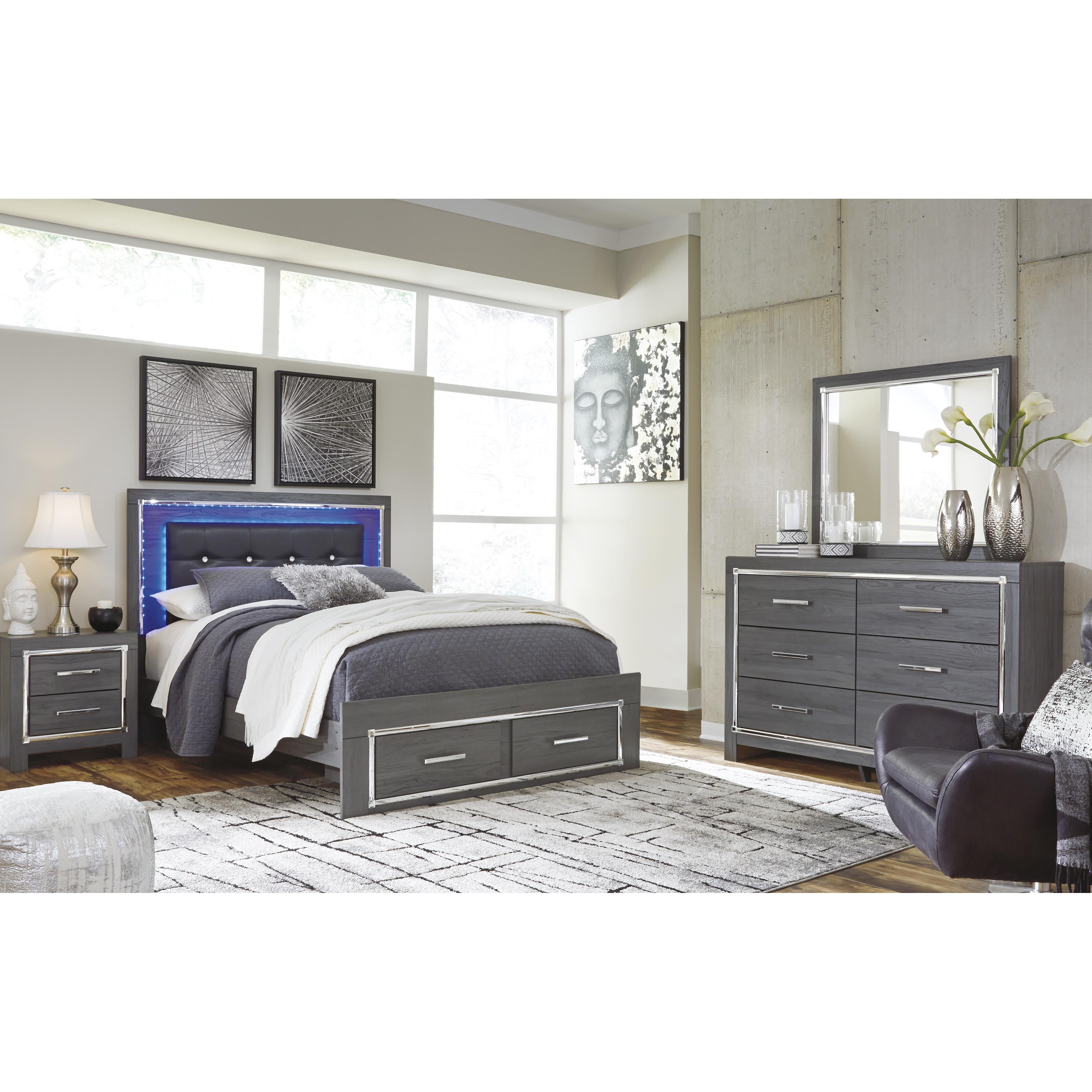 Signature Design by Ashley Lodanna B214B12 Queen Panel Bed with 2 Storage Drawers IMAGE 5