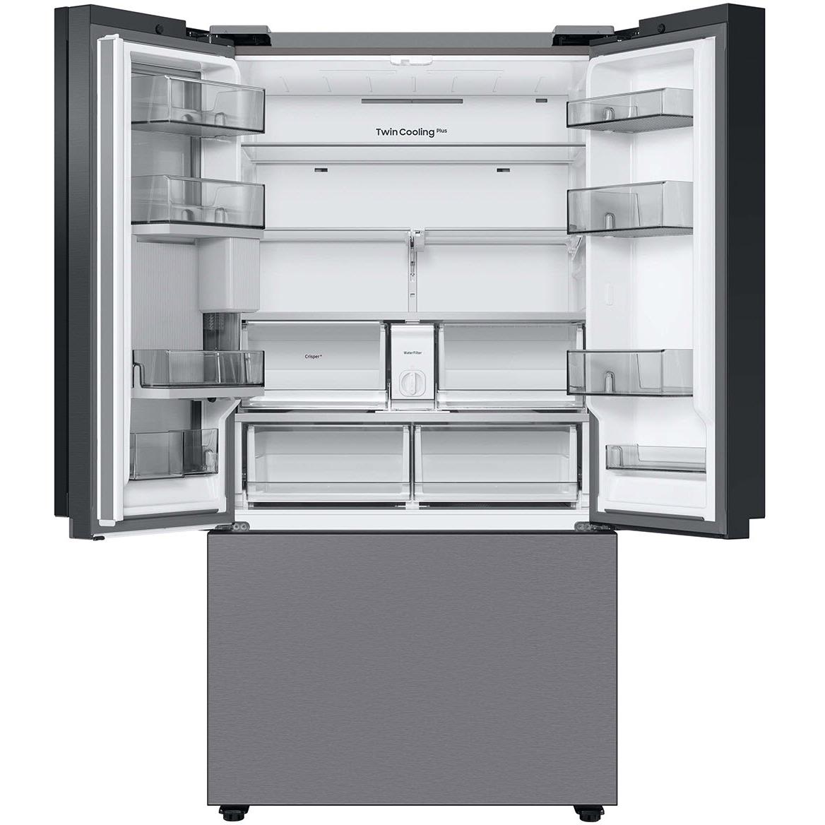 Samsung Bespoke 36-inch, 30 cu.ft. French Door Refrigerator with Dual Ice Maker RF30BB6600QLAA IMAGE 3