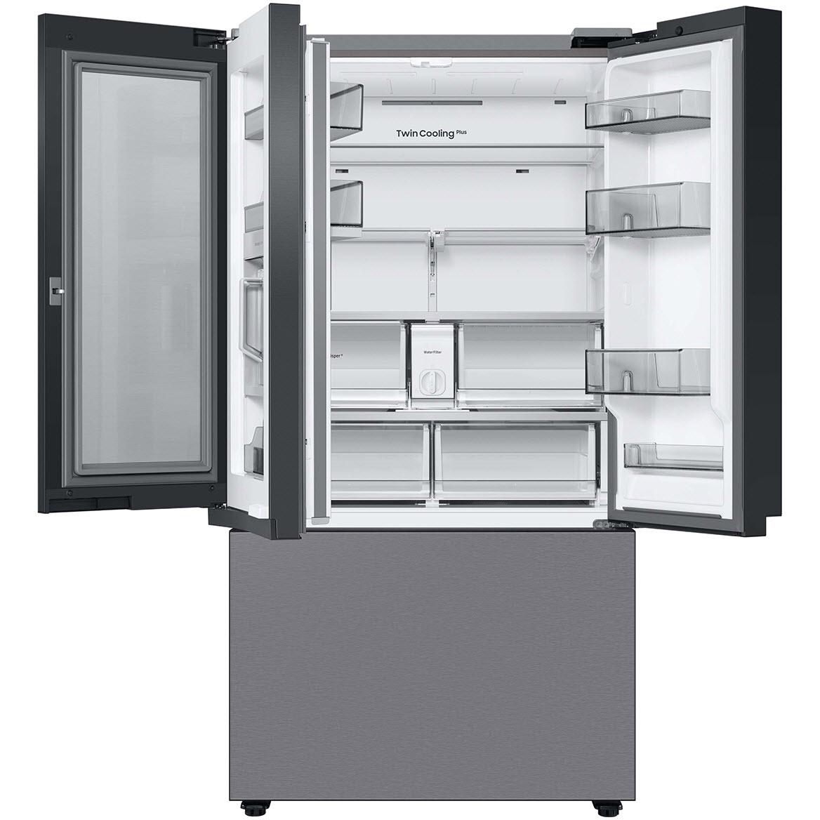 Samsung Bespoke 36-inch, 30 cu.ft. French Door Refrigerator with Dual Ice Maker RF30BB6600QLAA IMAGE 4