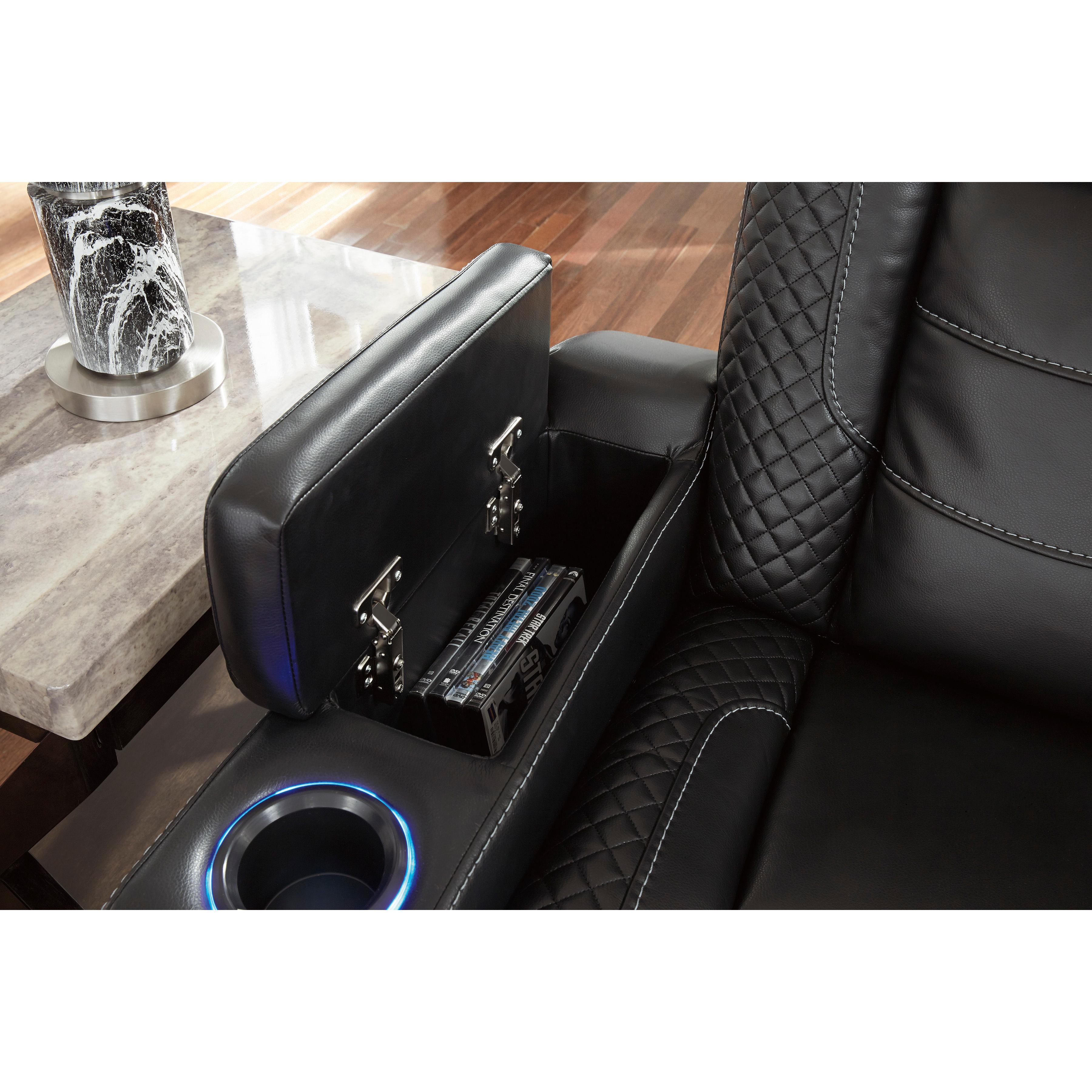 Signature Design by Ashley Party Time 3700315C Power Reclining Sofa with Adjustable Headrest IMAGE 12