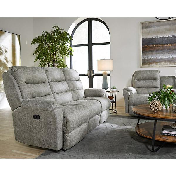 Best Home Furnishings Oren Reclining Fabric Sofa Oren S675RZ4 Reclining Sofa - Dove IMAGE 5