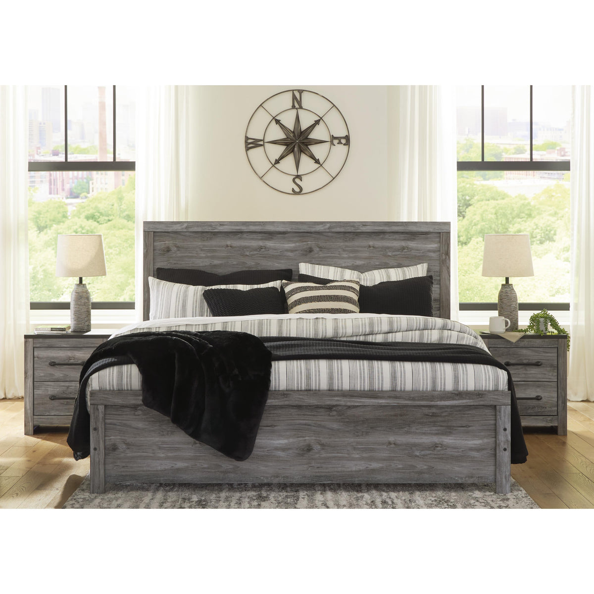 Signature Design by Ashley Bronyan B1290B4 King Panel Bed IMAGE 6