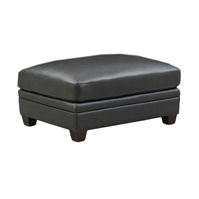 Amax Leather Como 6937-00B-2370 Ottoman - Birmingham Quartz IMAGE 1