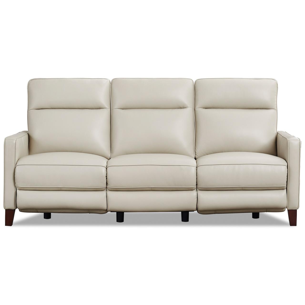 Amax Leather New Milan 7171 Zero Gravity Power Reclining Sofa - Vanilla IMAGE 1
