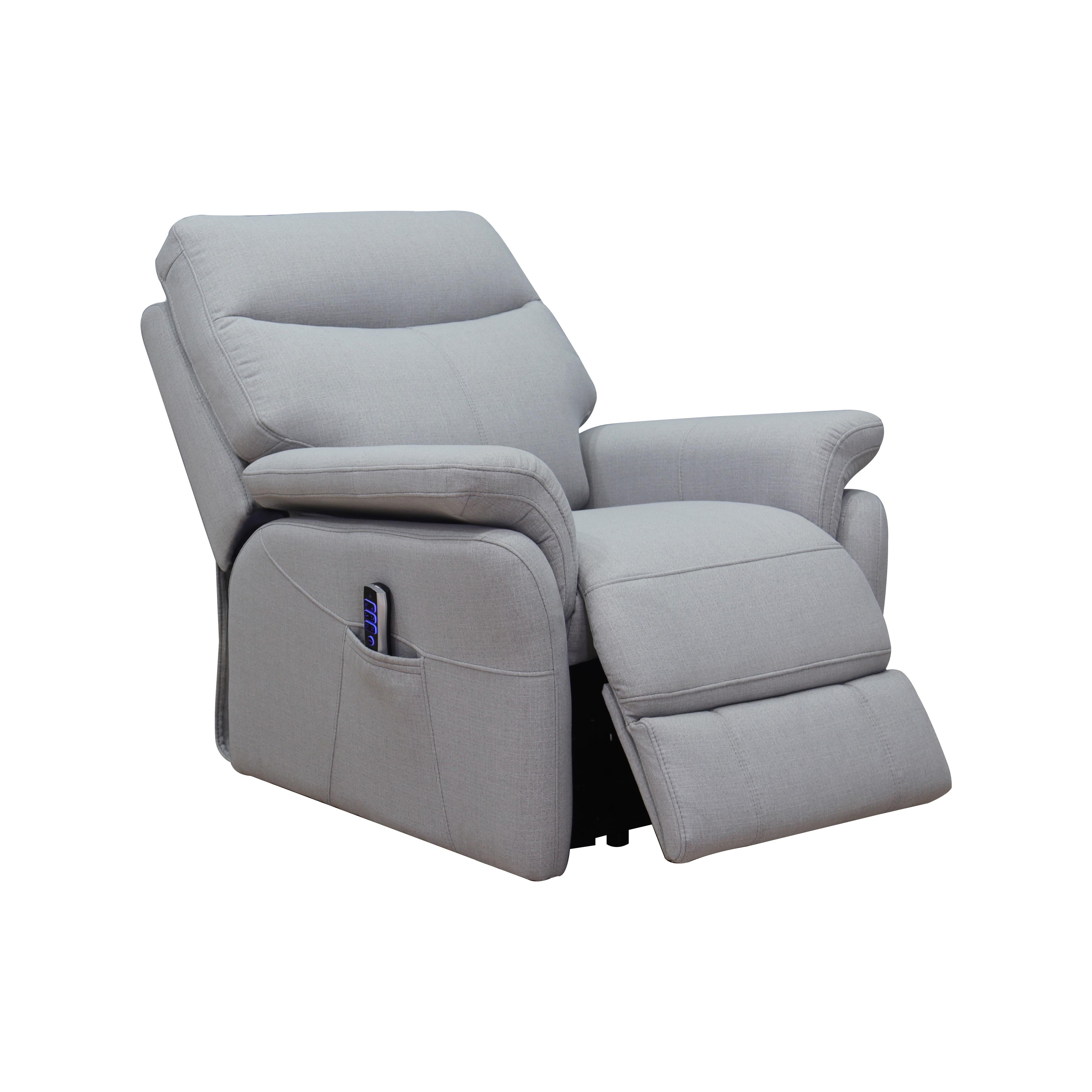 Amax Leather Columbia 6563-10P2L-S008 Dual Motor Lift Recliner - Charcoal IMAGE 4
