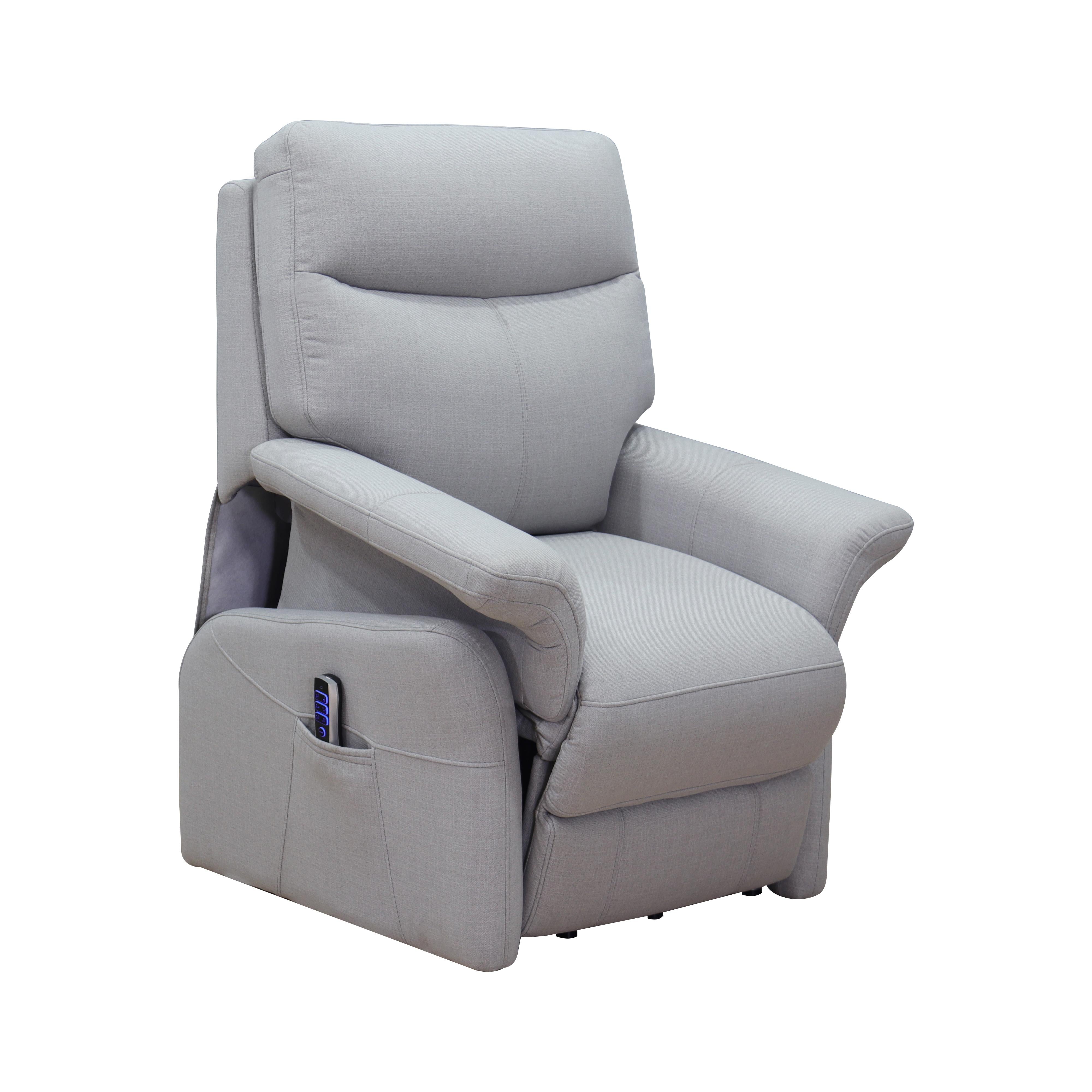 Amax Leather Columbia 6563-10P2L-S008 Dual Motor Lift Recliner - Charcoal IMAGE 5