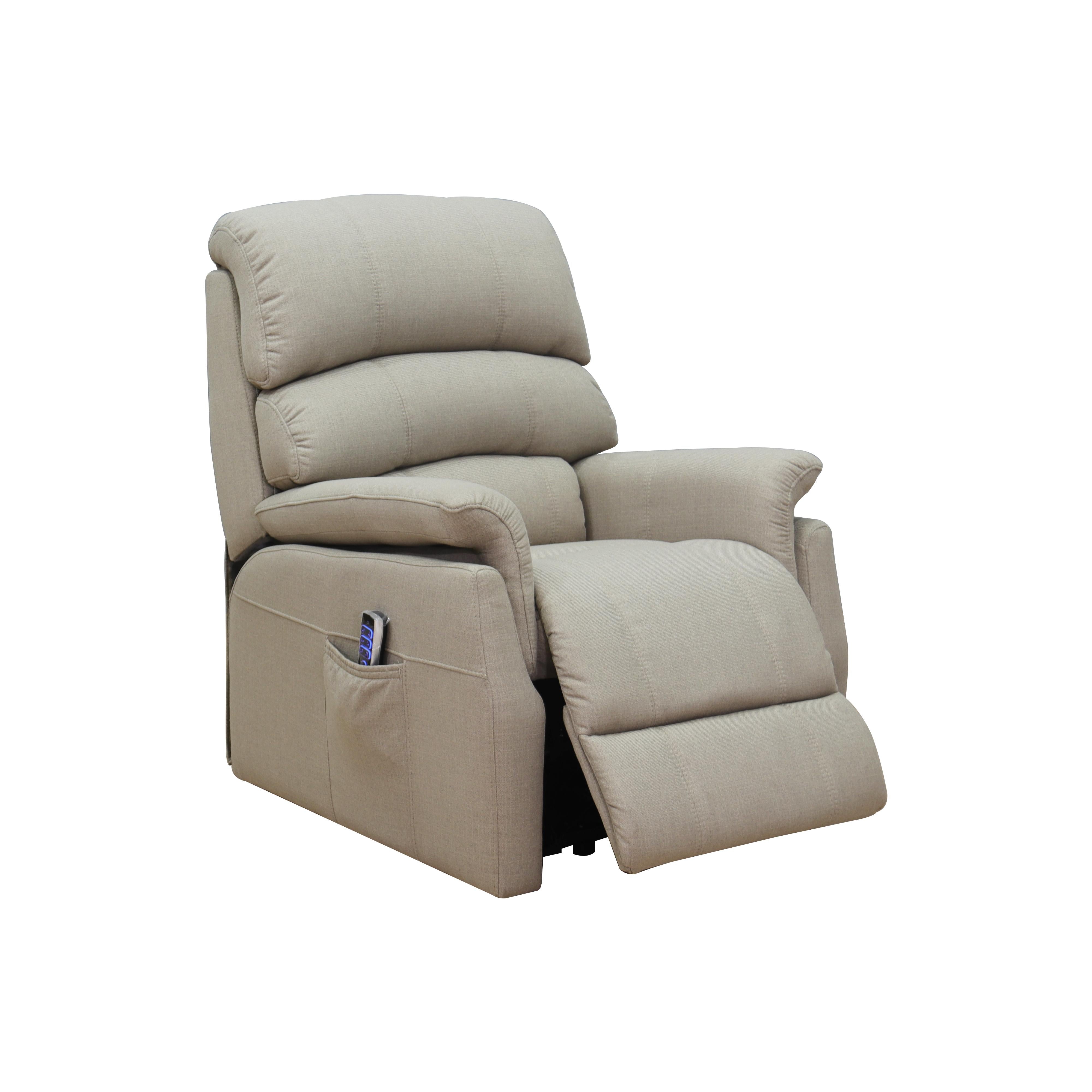Amax Leather Somerton 6581-10P2L-S010 Dual Motor Lift Recliner - Oat IMAGE 3