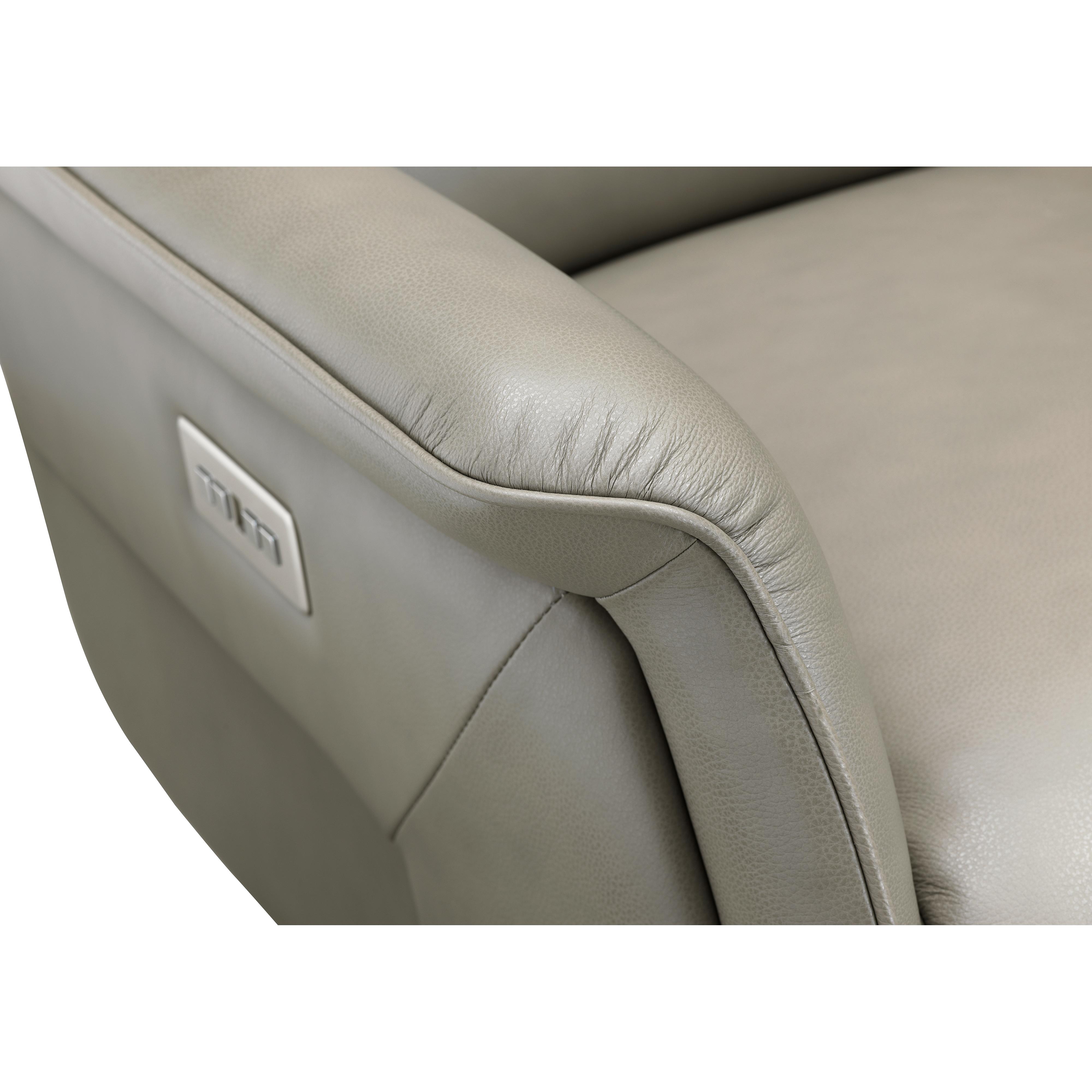 Amax Leather Julius 8002S-10PSB-2376 Power Swivel Recliner with Battery Pack - Concrete IMAGE 11