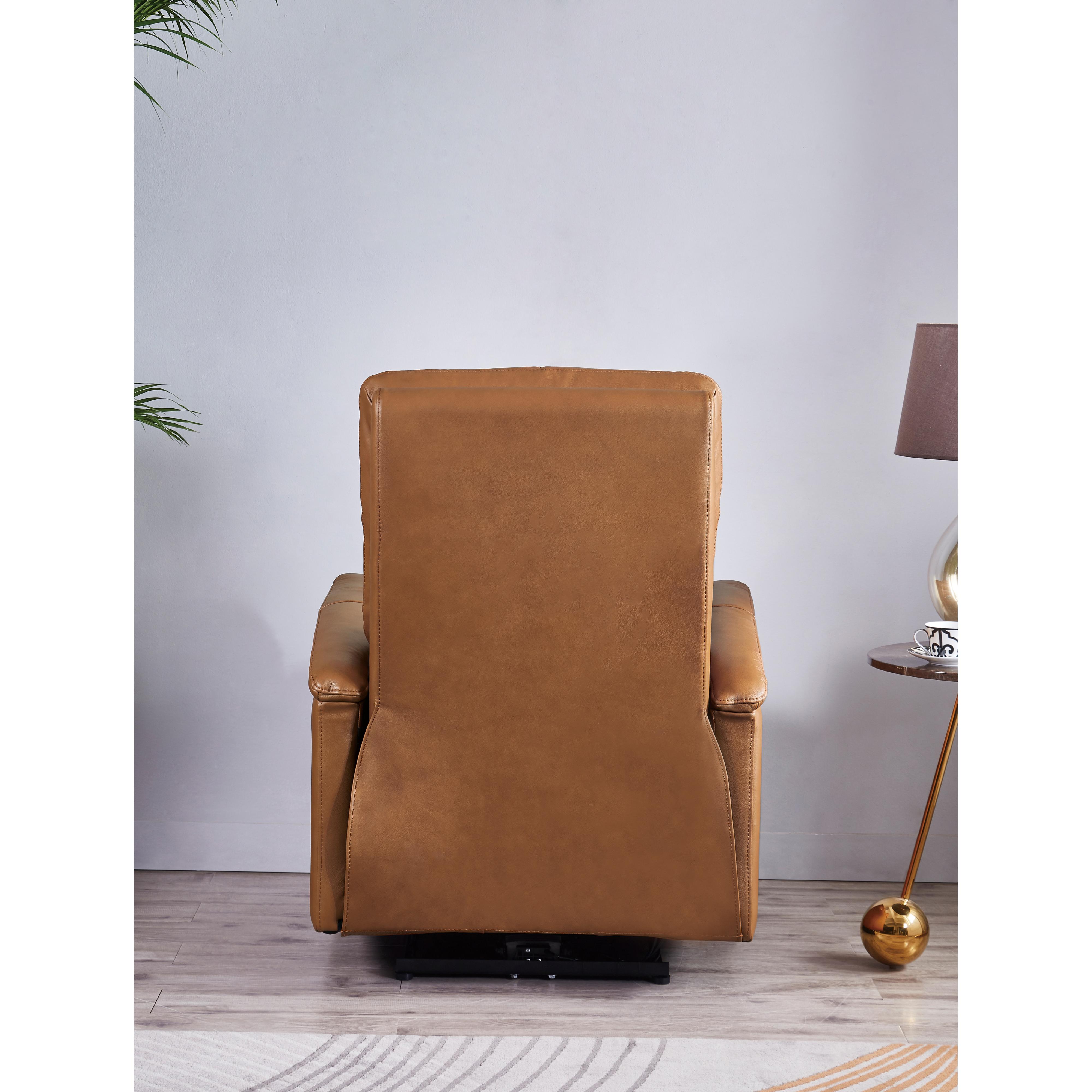 Amax Leather Benson 6673W-10P2-2523 Power Recliner with Headrest - Cognac IMAGE 9