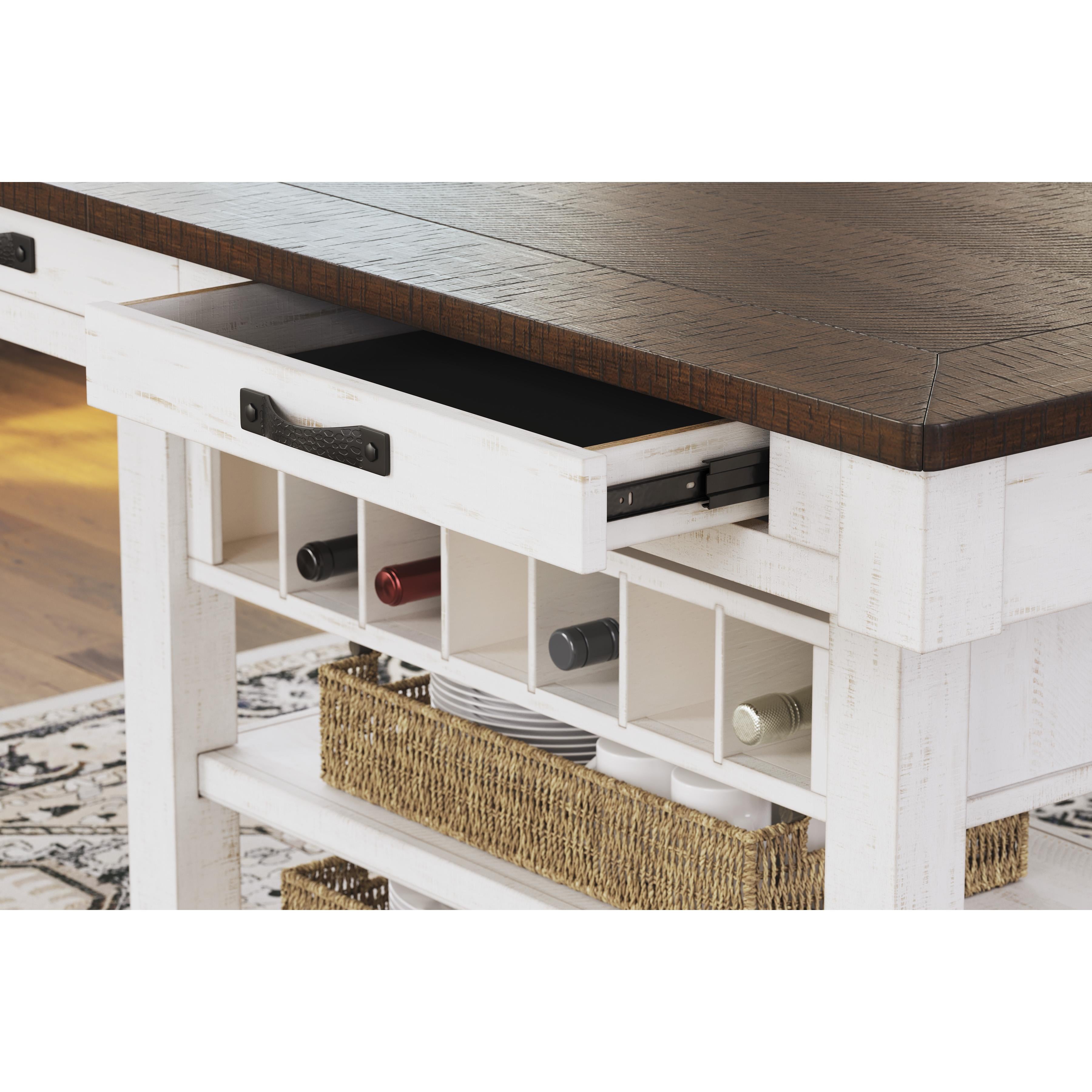 Signature Design by Ashley Valebeck D546-32 Rectangular Dining Room Counter Table IMAGE 7