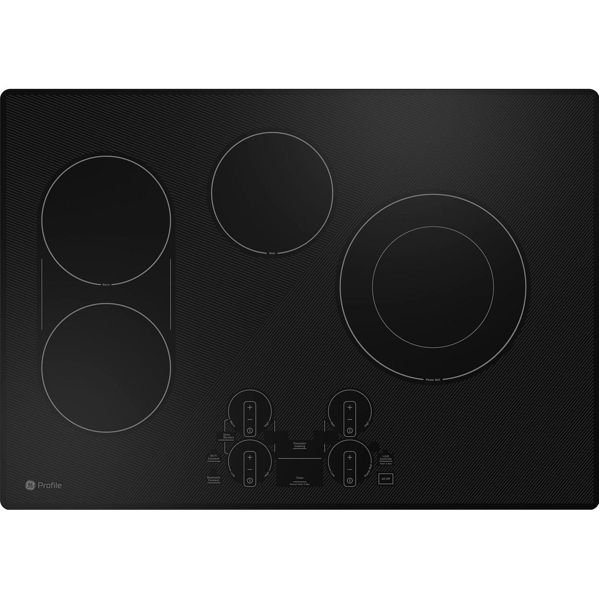 GE Profile 30-inch Built-in Electric Cooktop With Wi-Fi PEP7030DTBB IMAGE 1