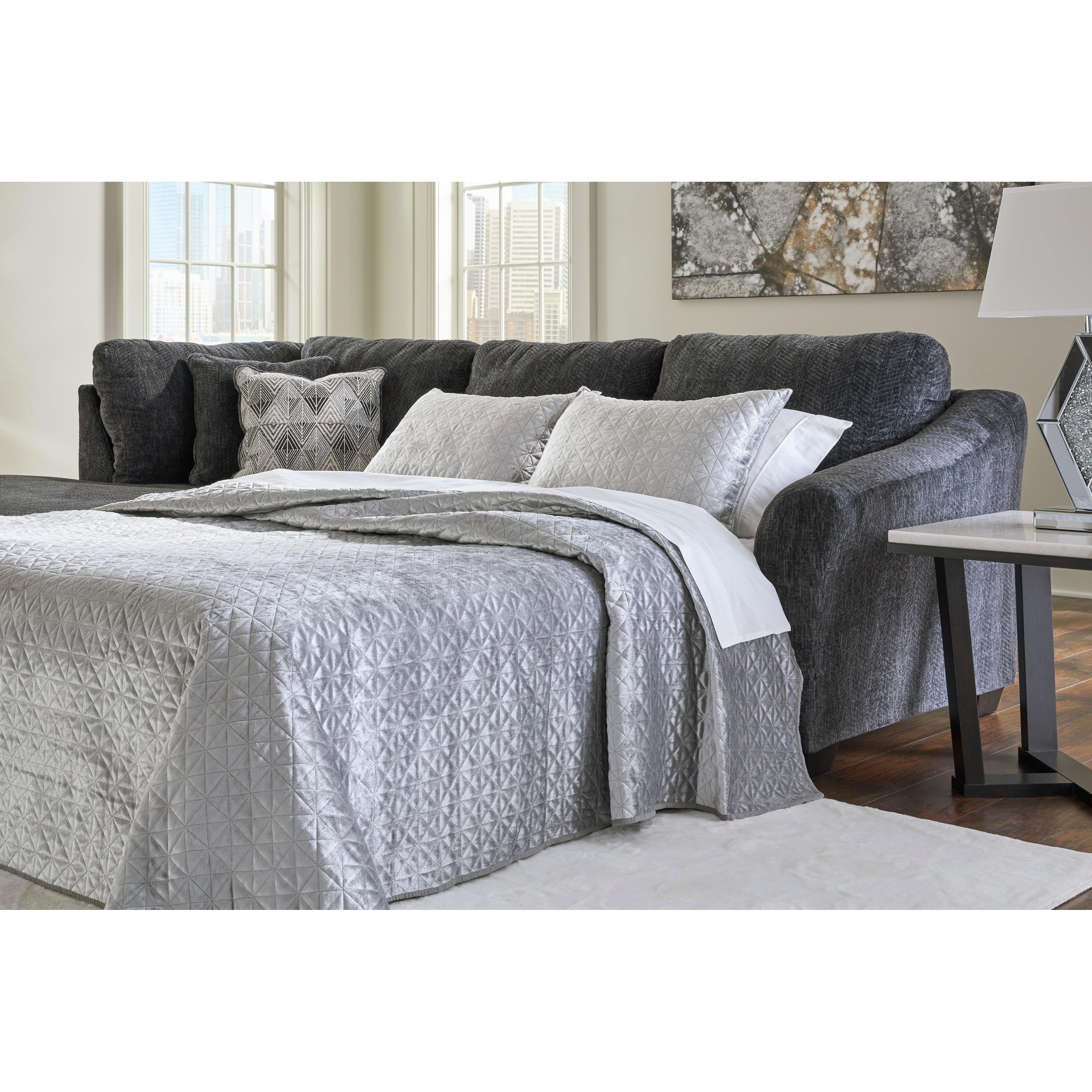 Signature Design by Ashley Biddeford 35504S3 2 pc Sleeper Sectional with Chaise IMAGE 3