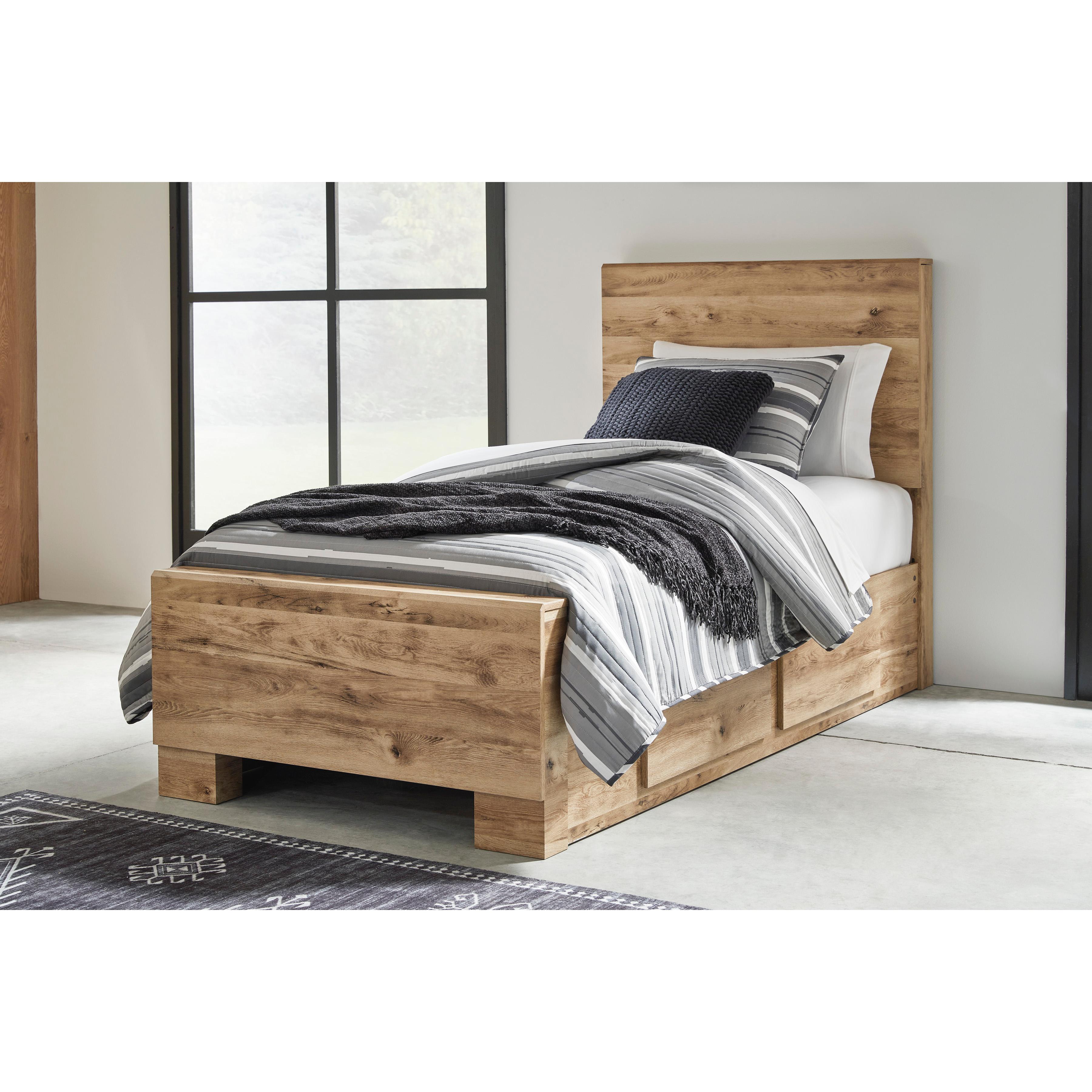 Signature Design by Ashley Hyanna B1050B24 Twin Panel Bed with 1 Side Storage IMAGE 4