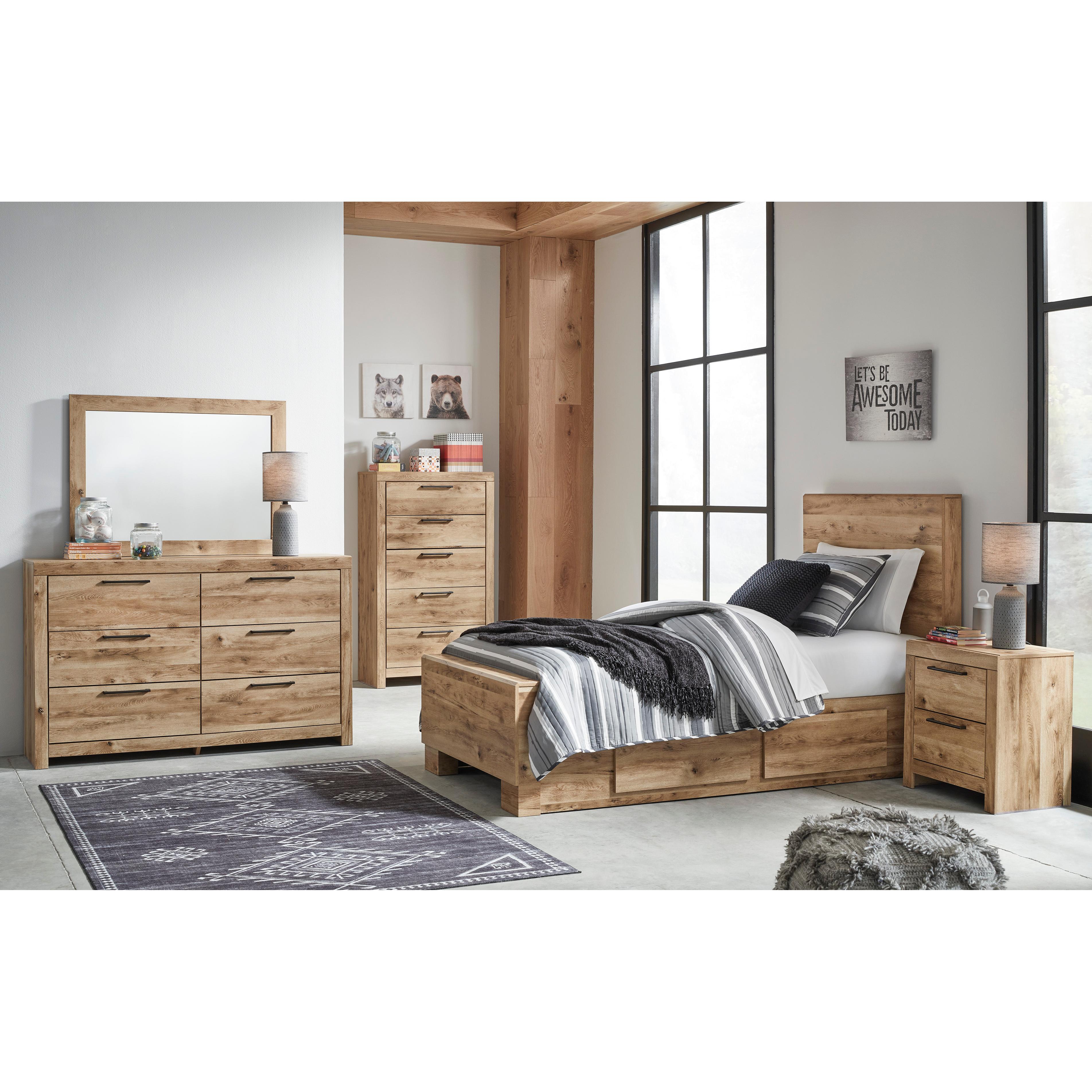 Signature Design by Ashley Hyanna B1050B28 Twin Panel Bed with 2 Side Storage IMAGE 5