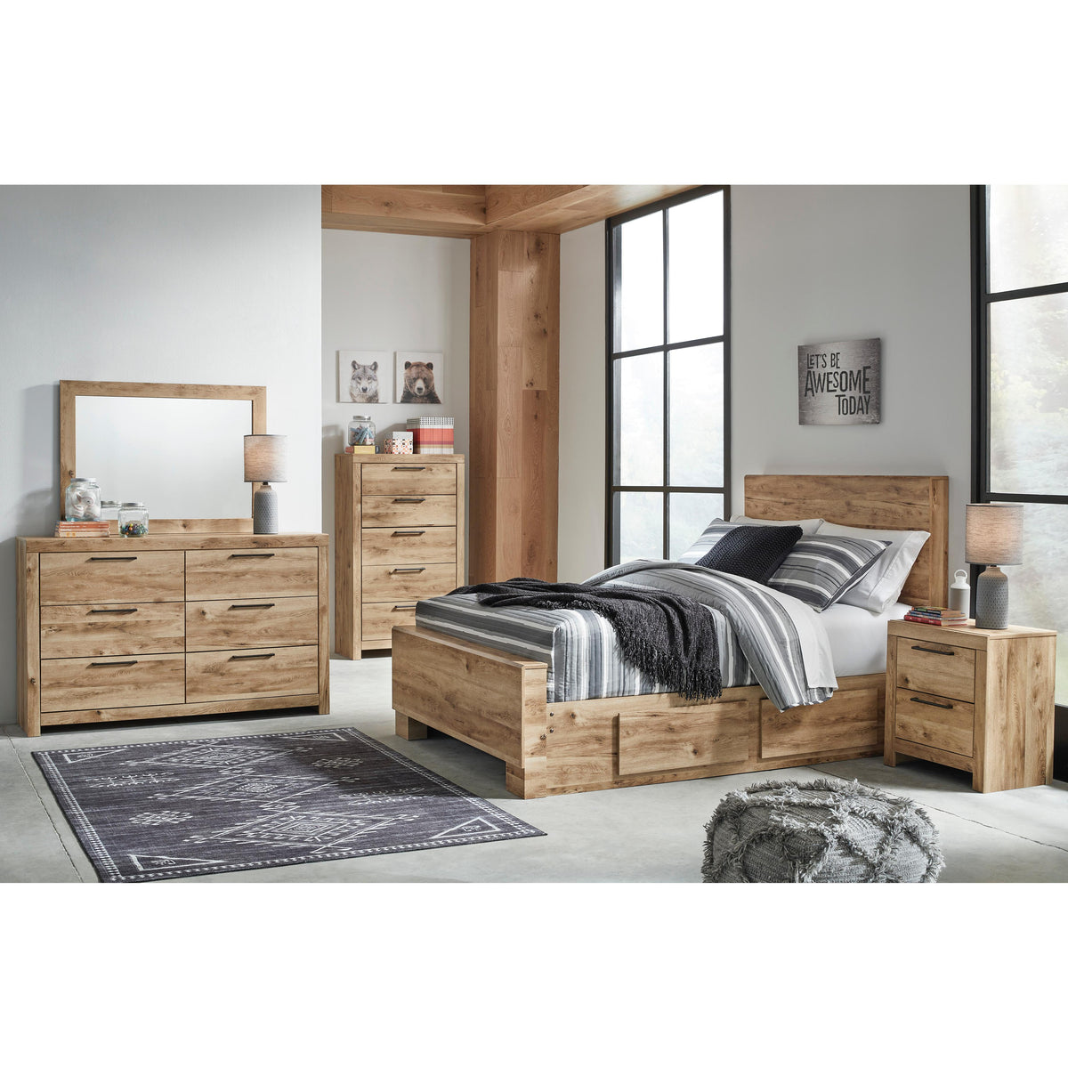 Signature Design by Ashley Hyanna B1050B29 Full Panel Bed with 2 Side Storage IMAGE 6