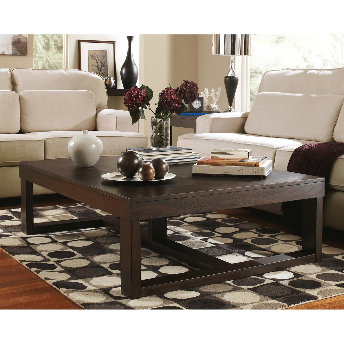 Signature Design by Ashley Watson T481T1 Coffee Table and 2 End Tables with Console IMAGE 2