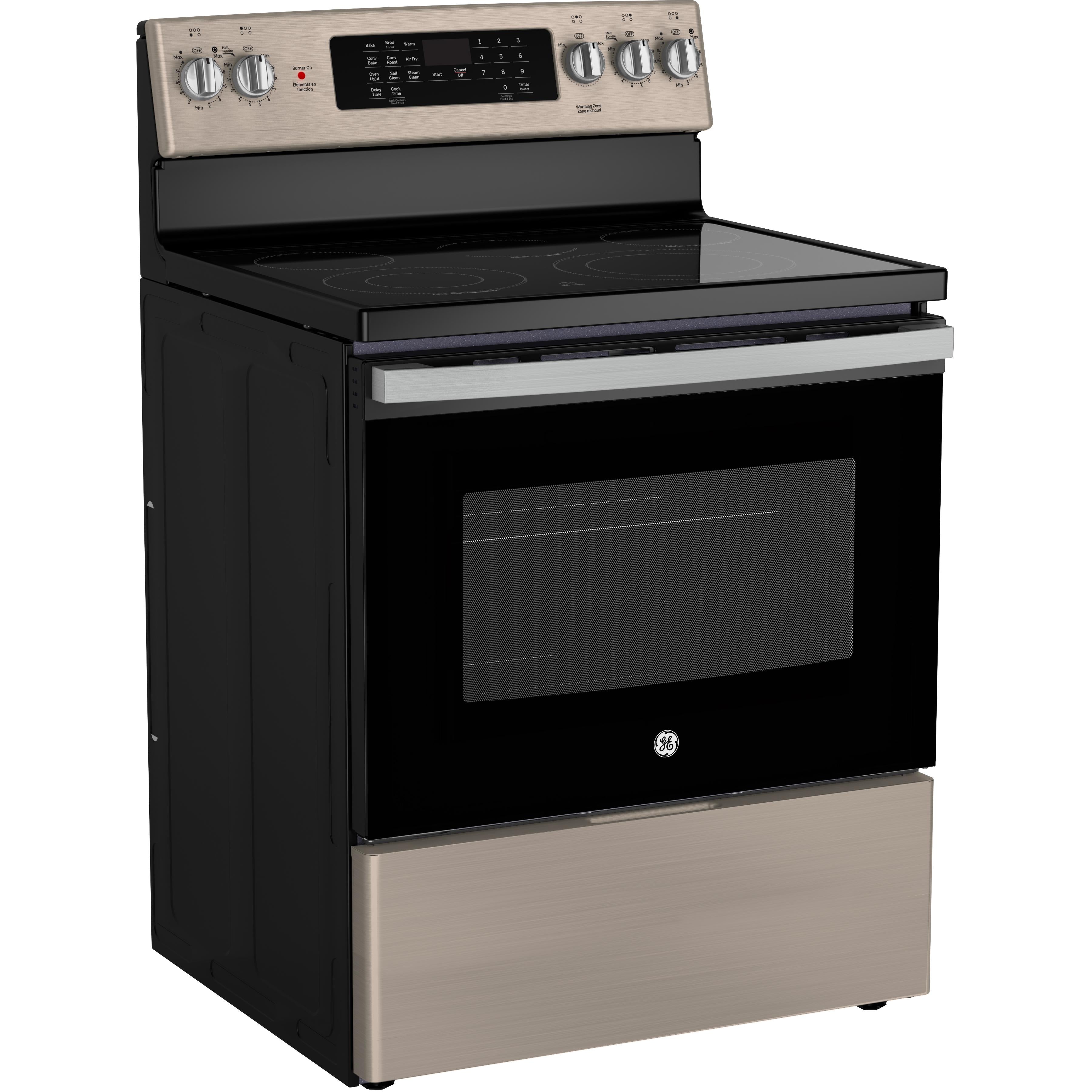 GE 30-inch Freestanding Electric Range with True European Convection Technology JCB840ETES IMAGE 3