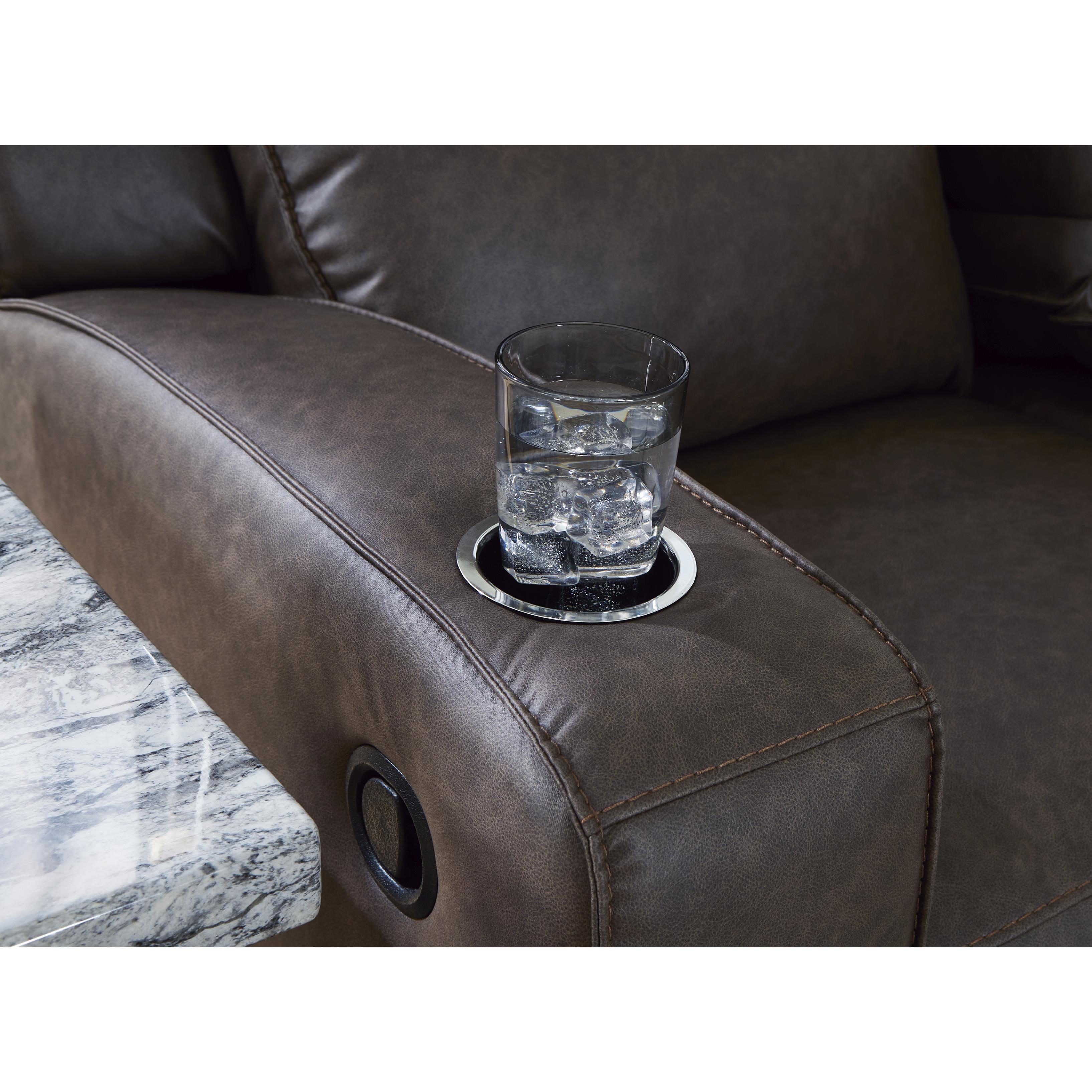 Signature Design by Ashley Lavenhorne 6330689C Reclining Sofa with Drop Down Table IMAGE 8