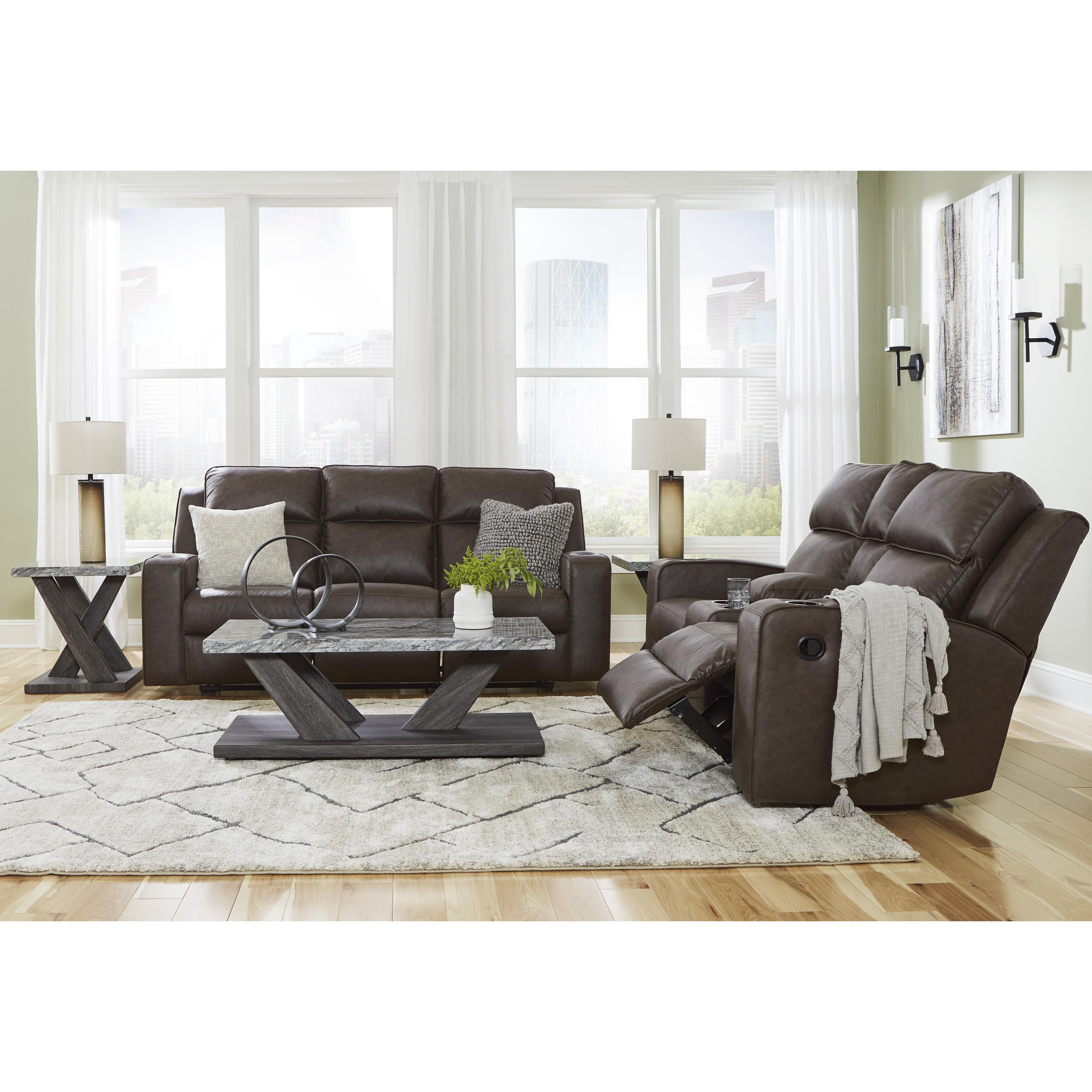 Signature Design by Ashley Lavenhorne 6330694C Double Reclining Loveseat with Console IMAGE 14
