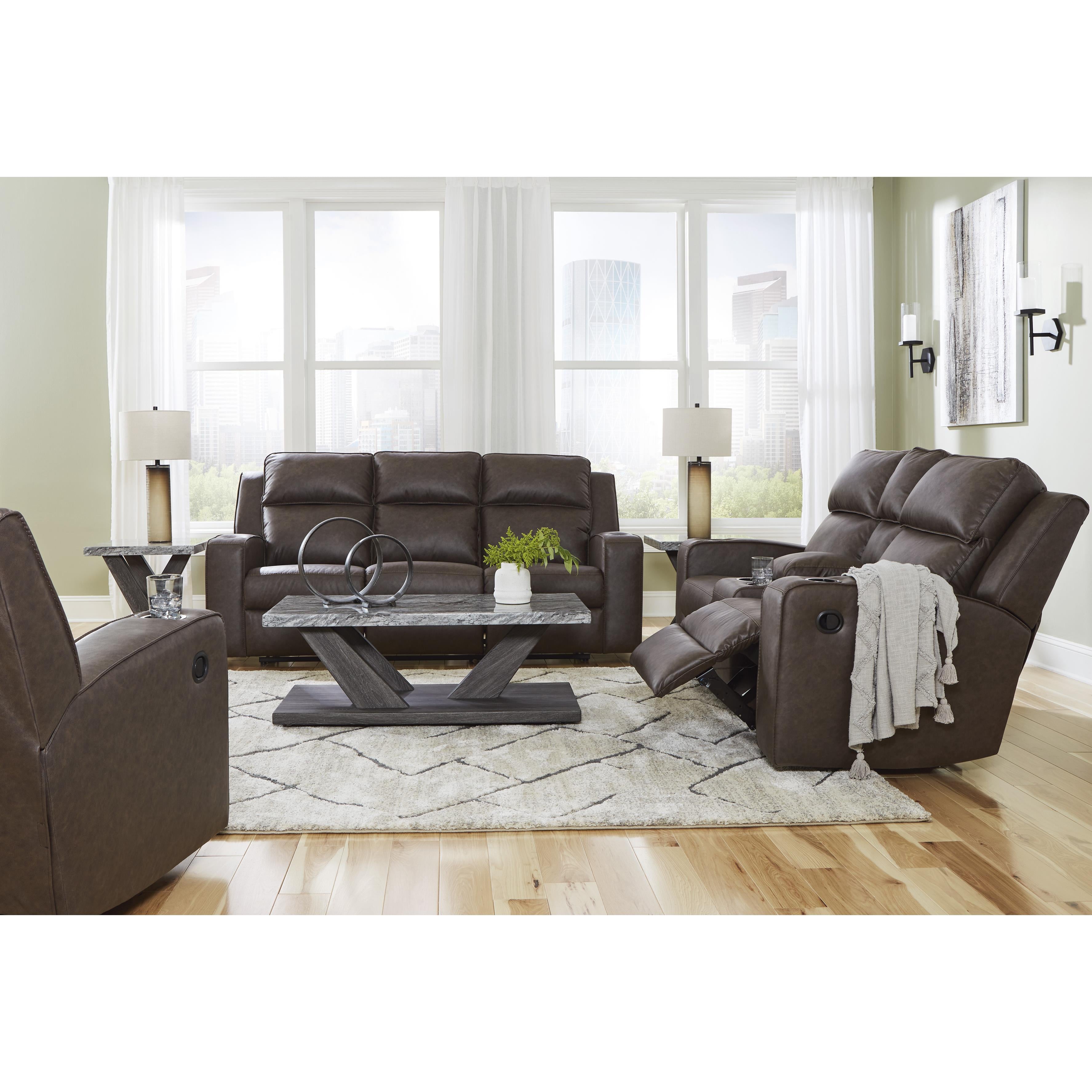 Signature Design by Ashley Lavenhorne 6330694C Double Reclining Loveseat with Console IMAGE 15