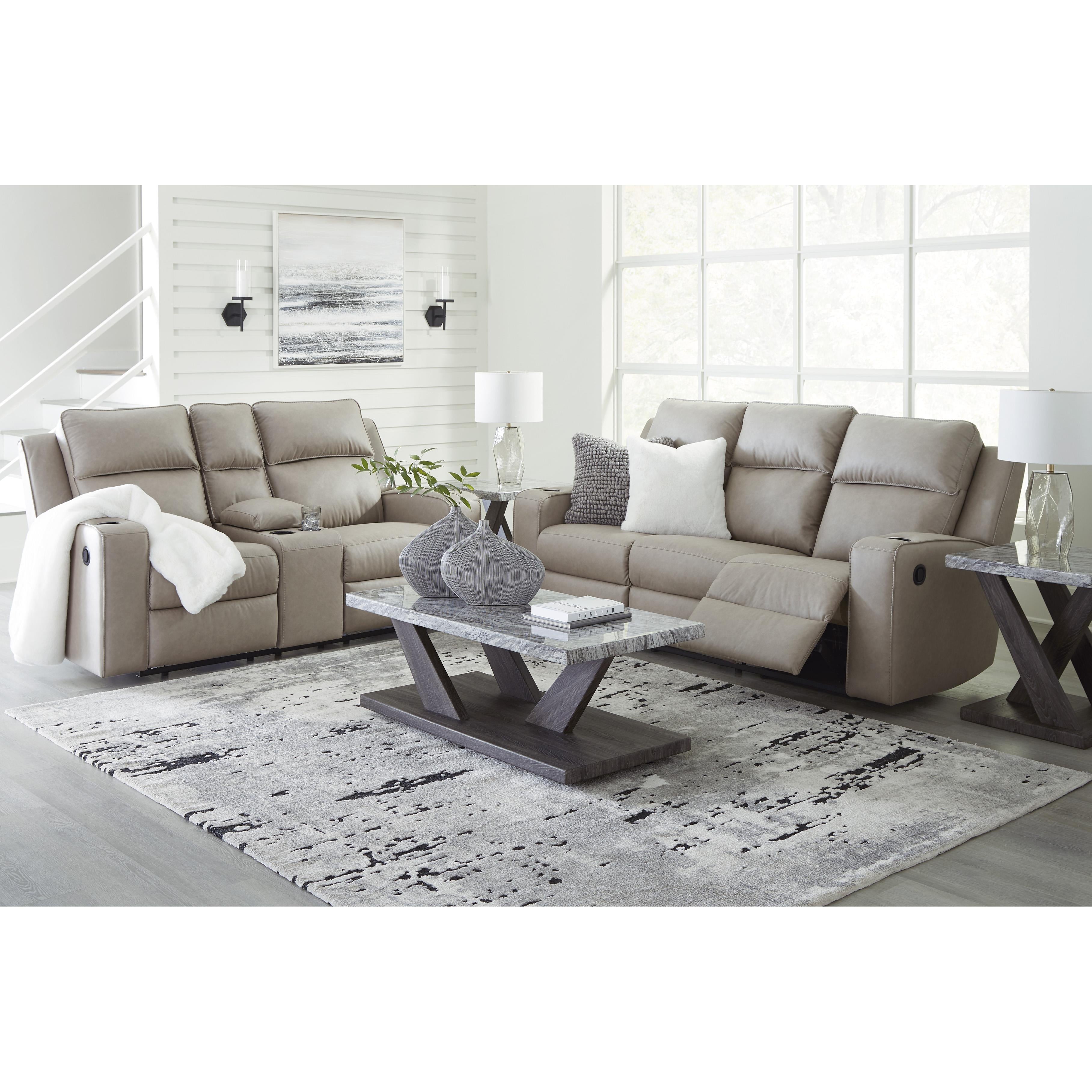 Signature Design by Ashley Lavenhorne 6330789C Reclining Sofa with Drop Down Table IMAGE 11