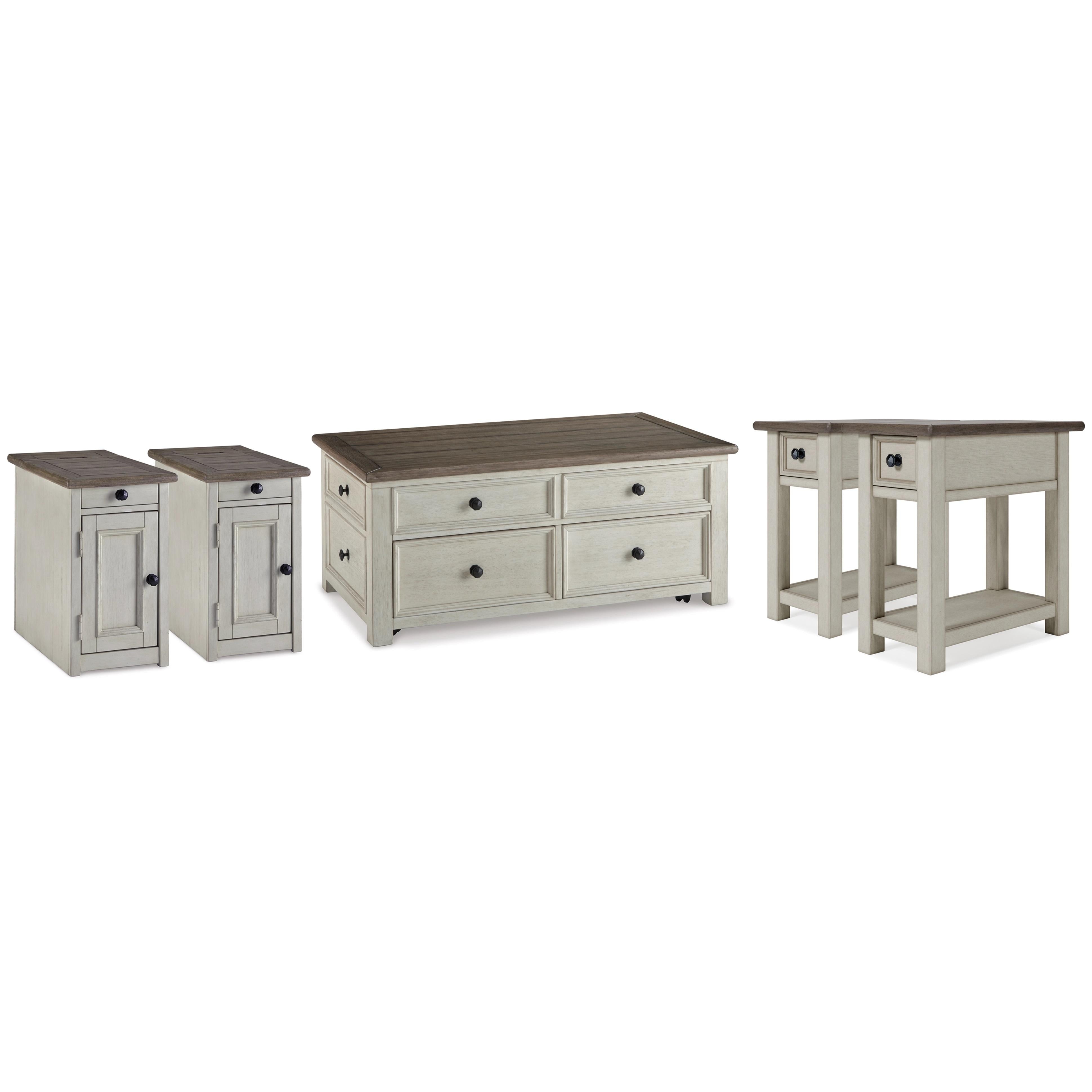 Signature Design by Ashley Bolanburg T637T5 5 pc Occasional Table Set IMAGE 1