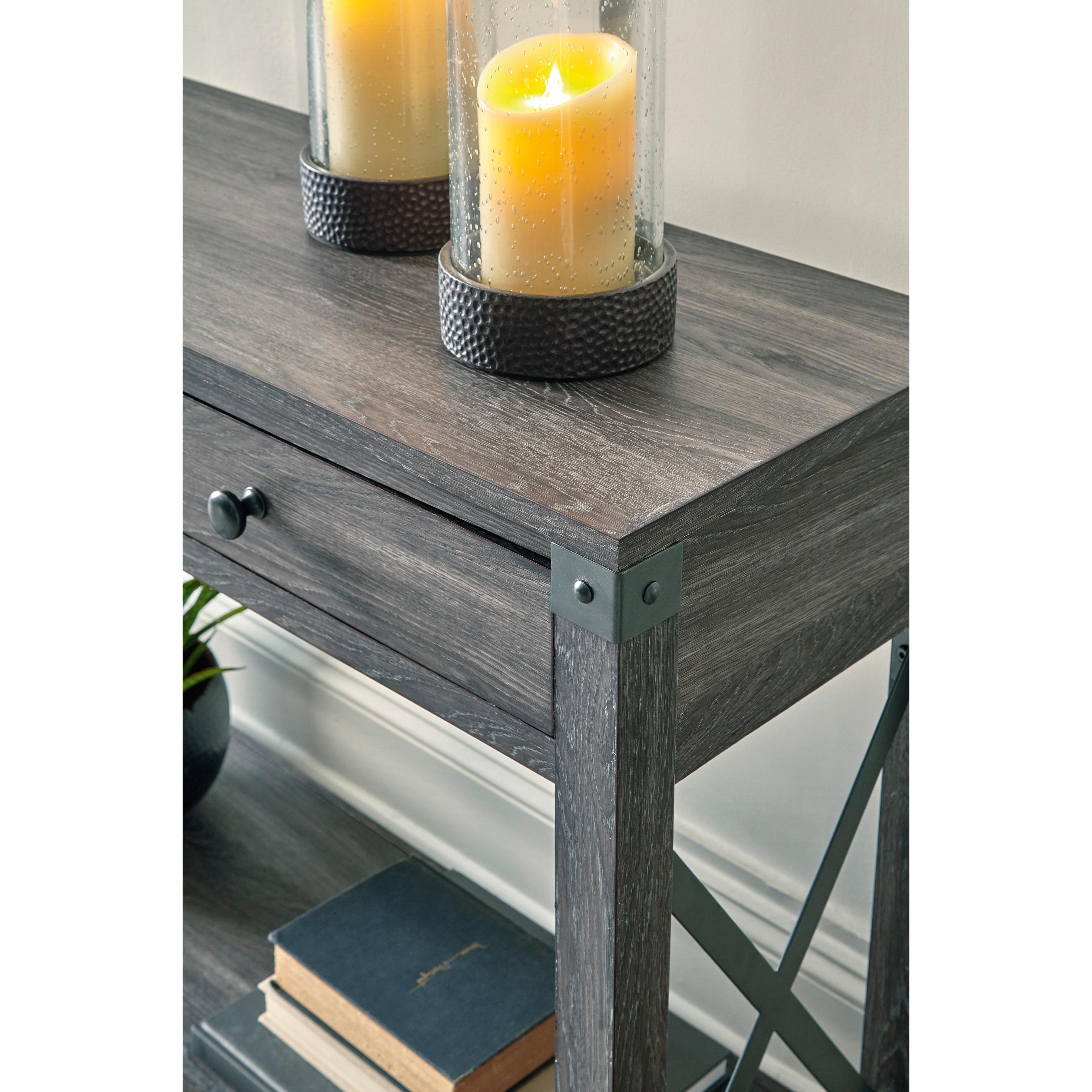 Signature Design by Ashley Freedan T175T2 Lift-top Coffee Table, 2 End Tables and Console IMAGE 10