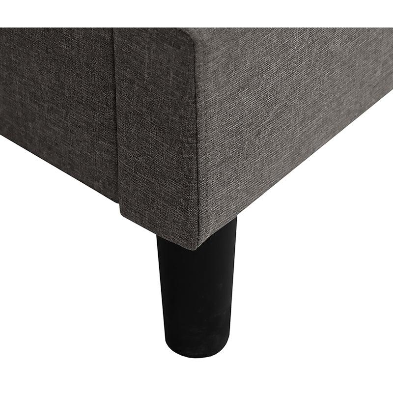 Primo International Shannon Full Upholstered Platform Bed - Charcoal Grey IMAGE 3