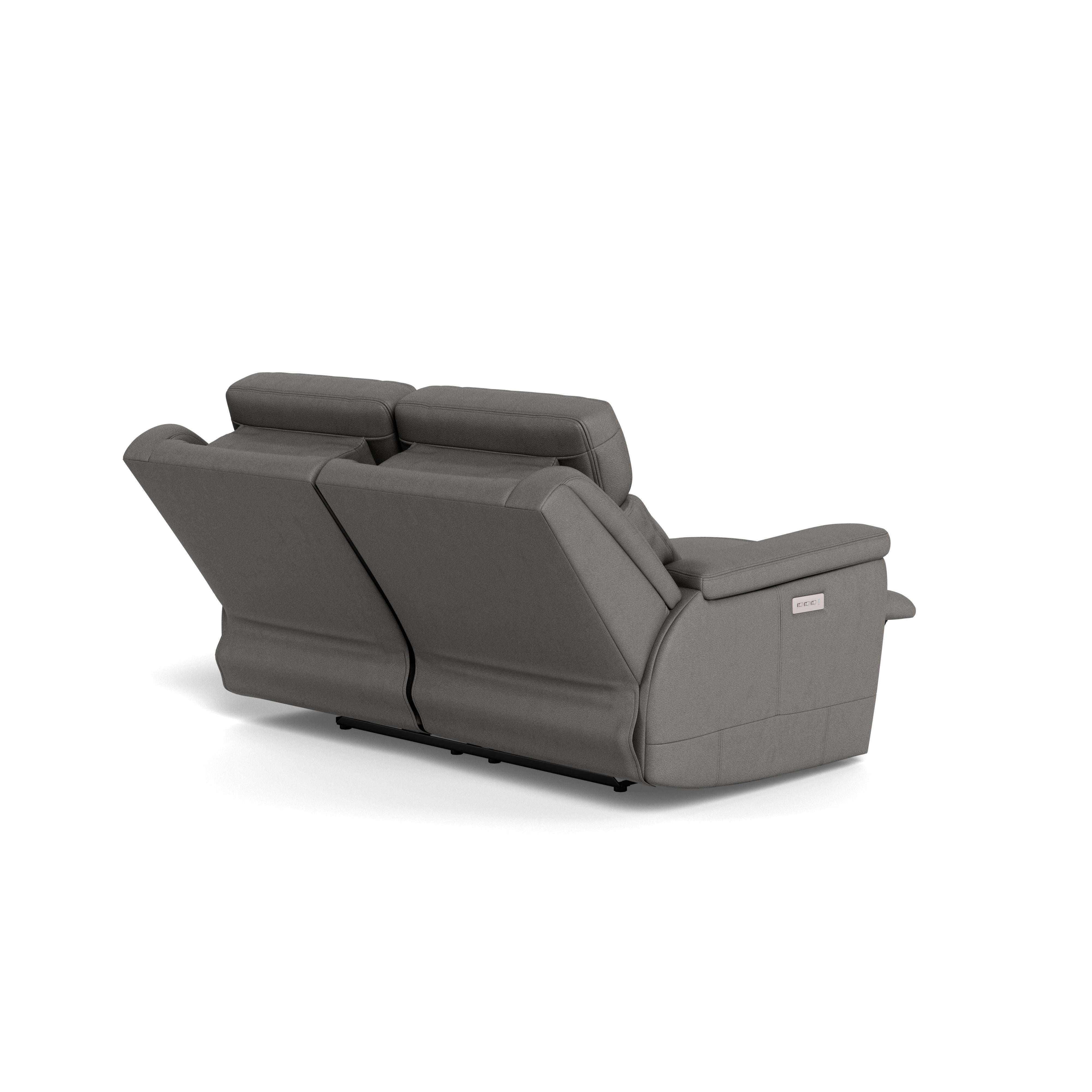 Palliser Asher 41065-L7 Power Reclining Loveseat with Lumbar Support - Bali Rainstorm Match IMAGE 8