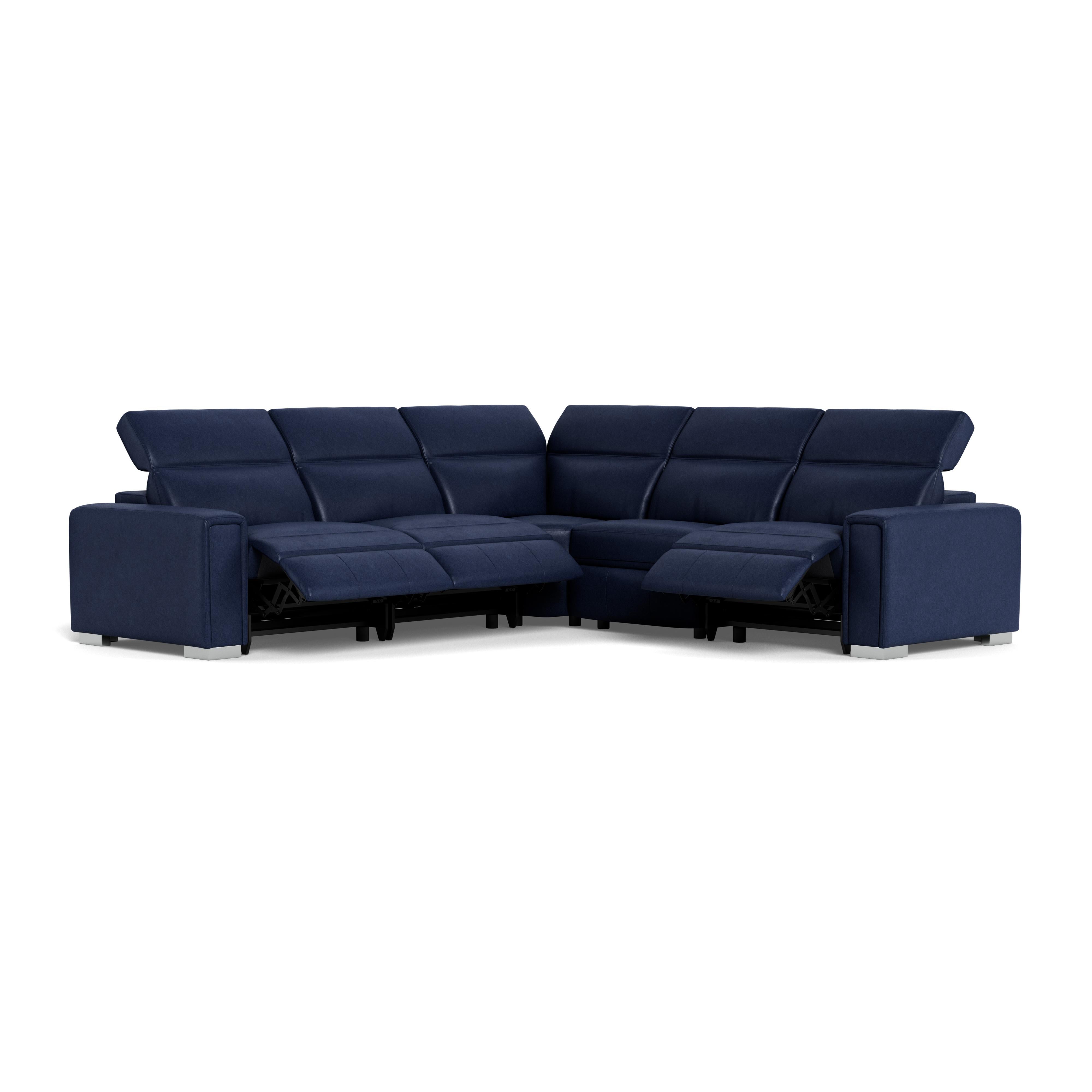 Palliser Titan 44004 5 pc Power Sectional - Valencia Sapphire Match IMAGE 2
