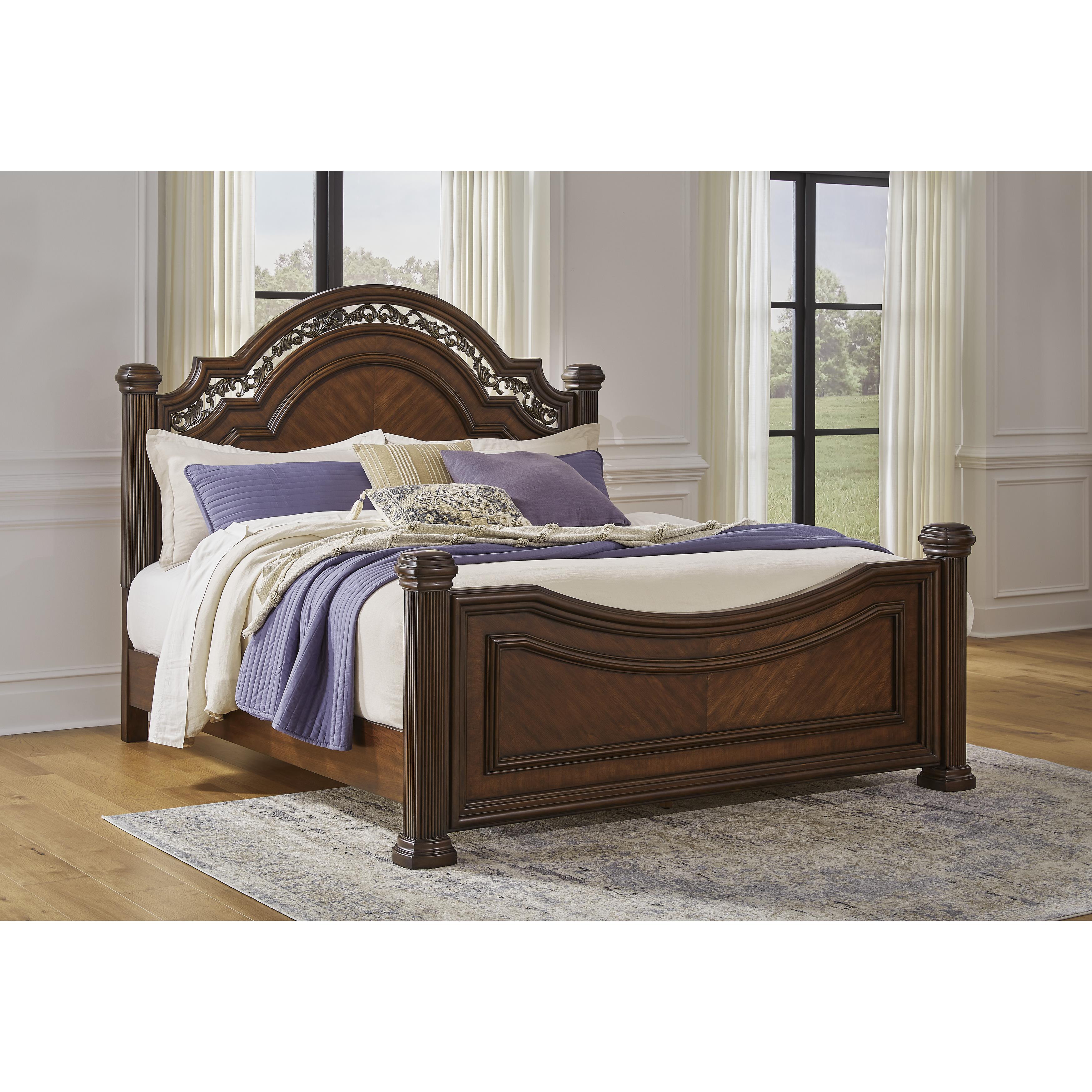 Signature Design by Ashley Lavinton B764B5 Queen Poster Bed IMAGE 5