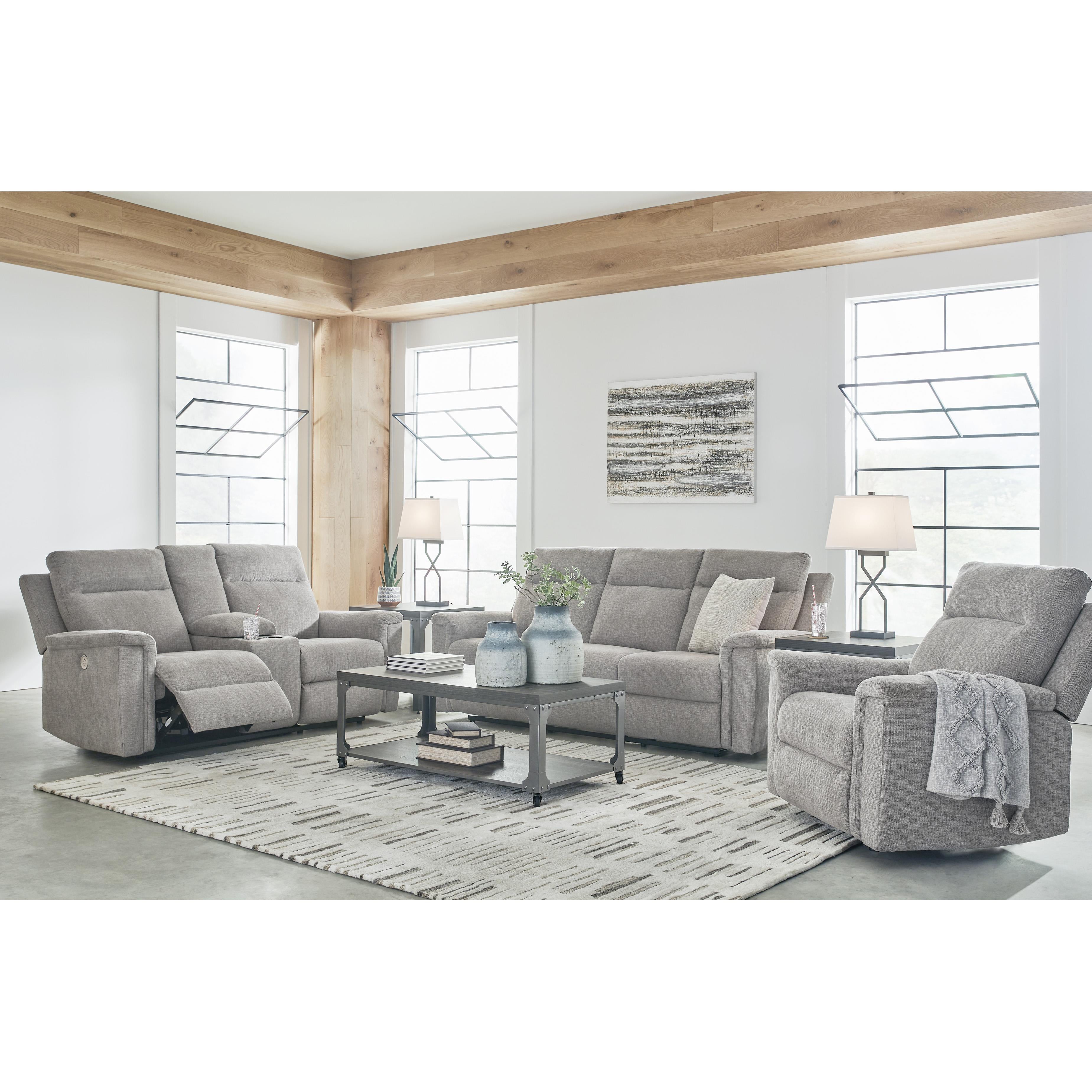Signature Design by Ashley Barnsana 3320196 Double Reclining Power Loveseat with Console IMAGE 15