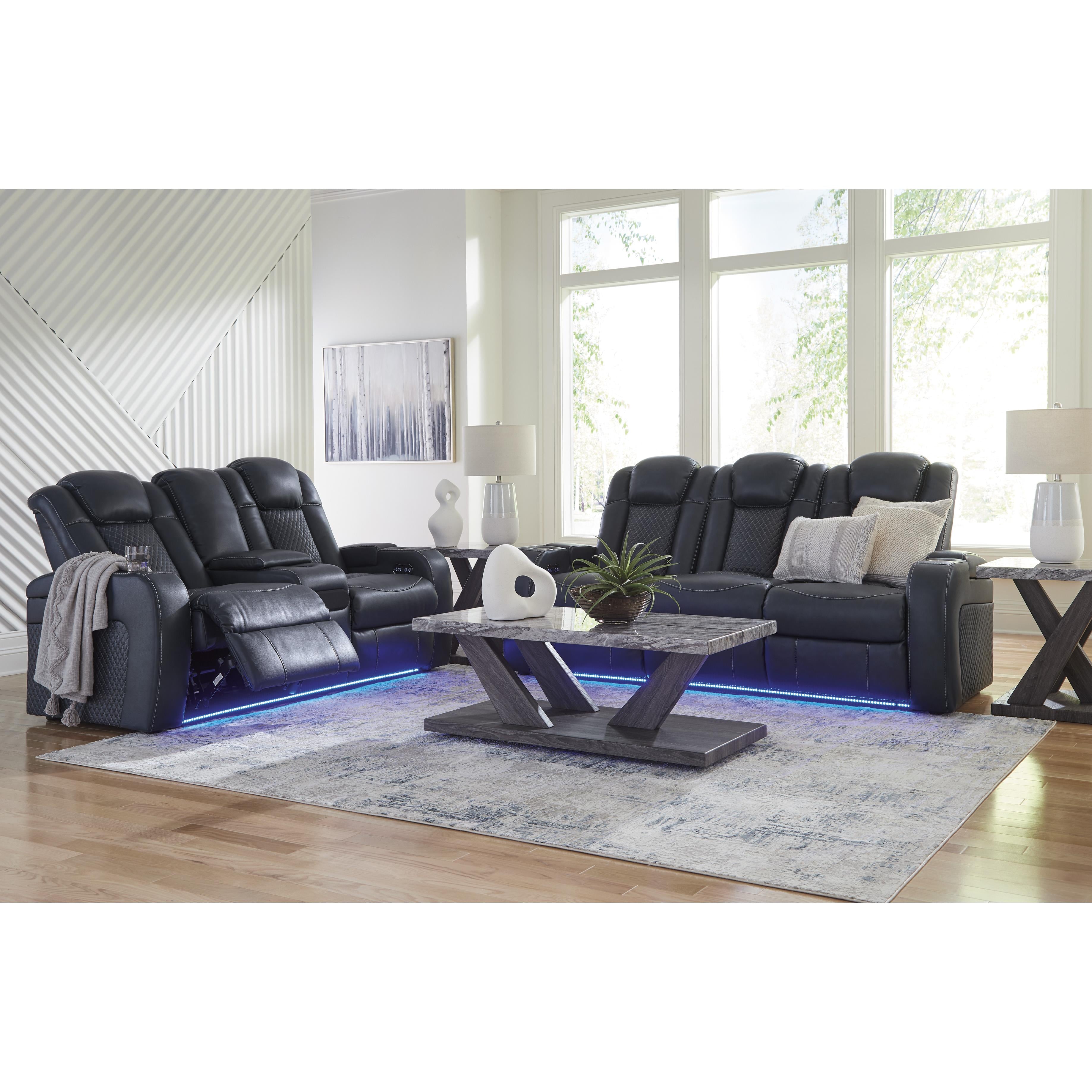 Signature Design by Ashley Fyne-Dyme 3660318 Power Reclining Loveseat with Console and Adjustable Headrest IMAGE 18
