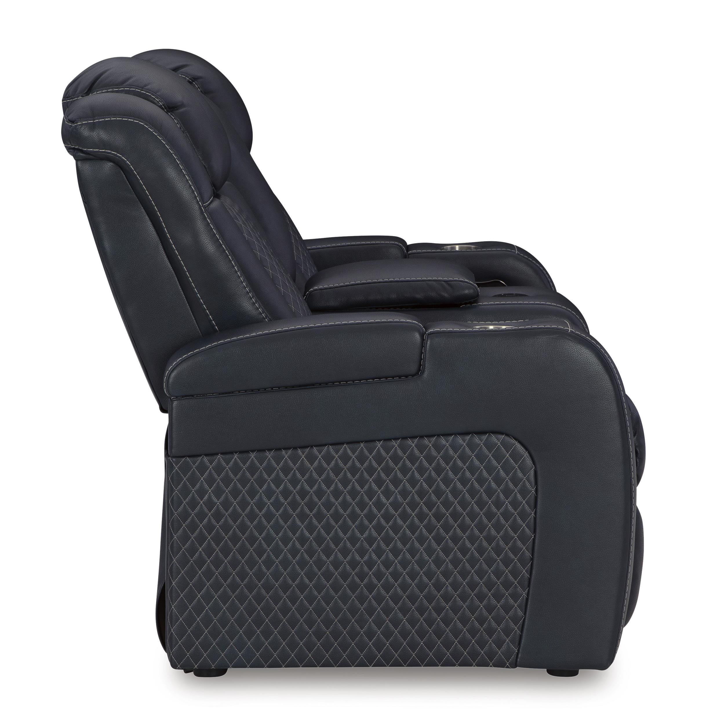 Signature Design by Ashley Fyne-Dyme 3660318 Power Reclining Loveseat with Console and Adjustable Headrest IMAGE 4