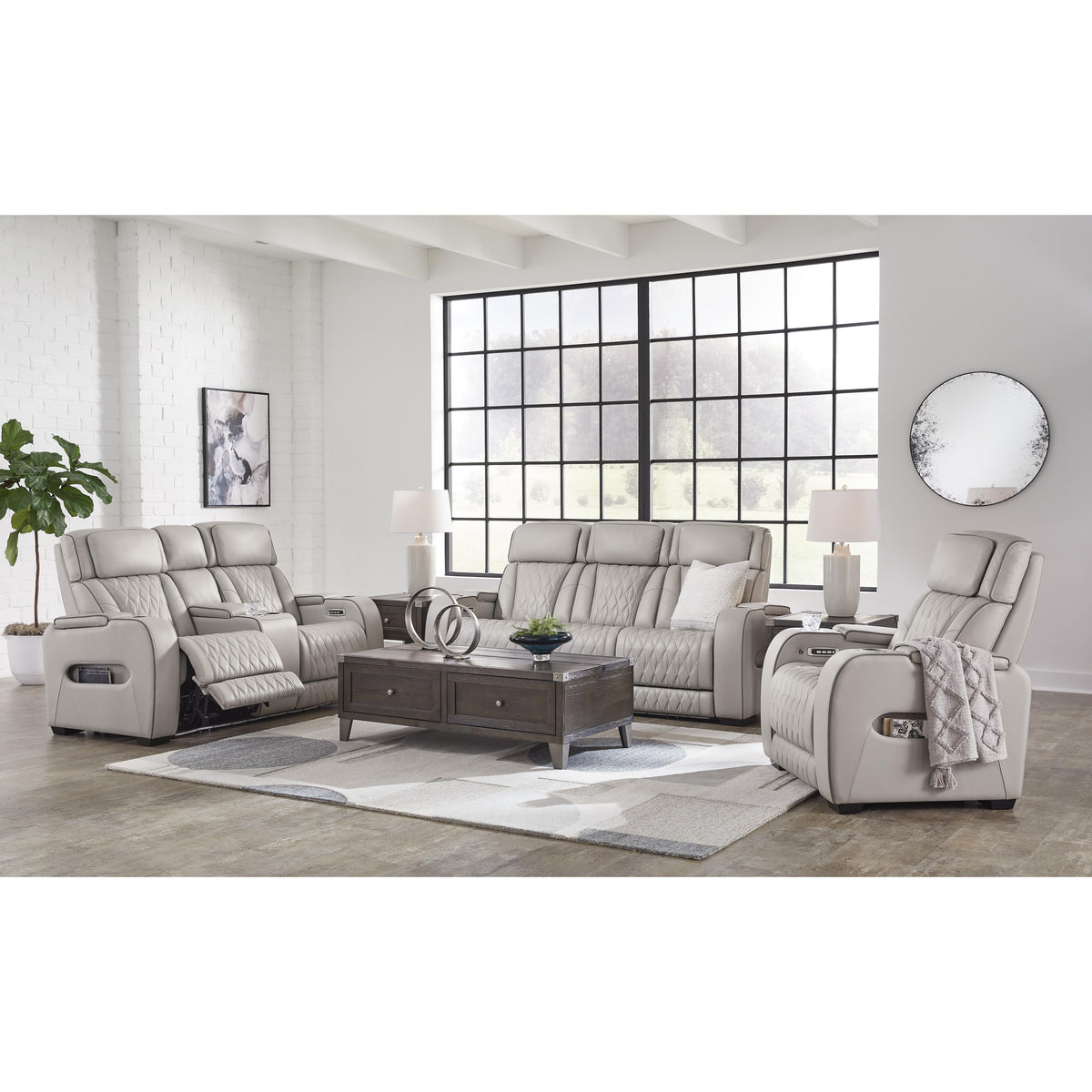 Signature Design by Ashley Boyington U2710518 Power Reclining Loveseat with Console and Adjustable Headrest IMAGE 18