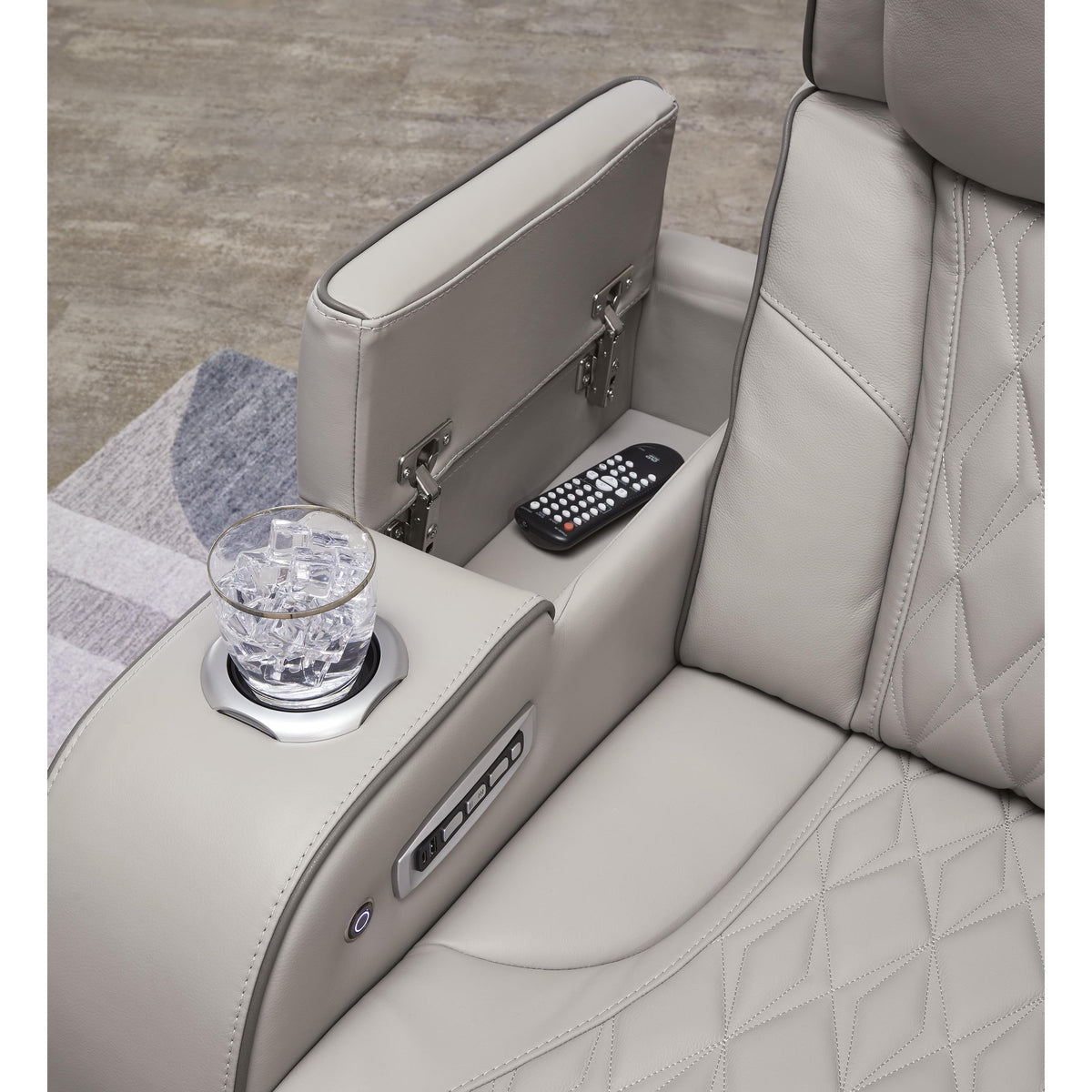 Signature Design by Ashley Boyington U2710518 Power Reclining Loveseat with Console and Adjustable Headrest IMAGE 9