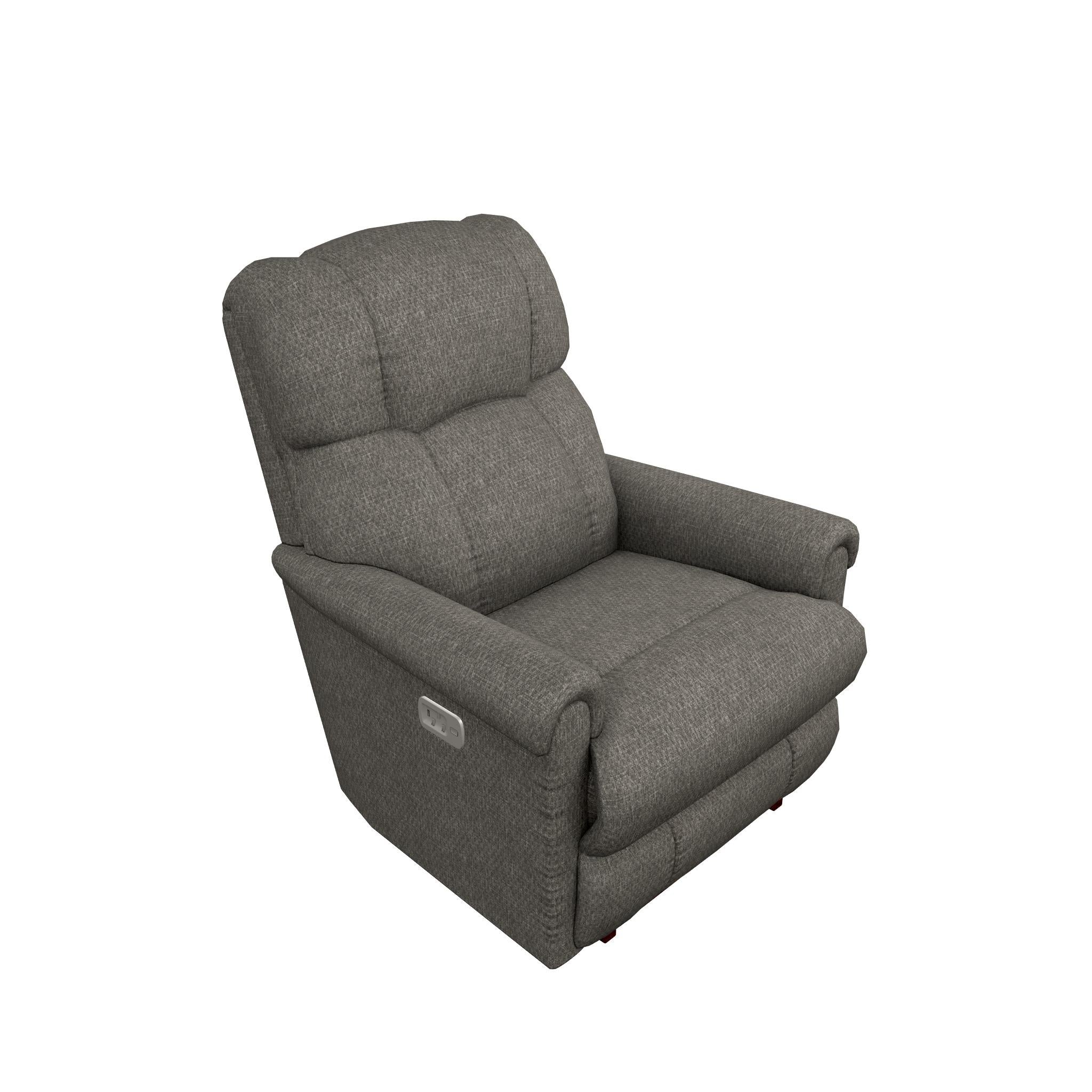 La-Z-Boy Pinnacle Power Rocking Recliner w/ Headrest & Lumbar - Graphite IMAGE 1