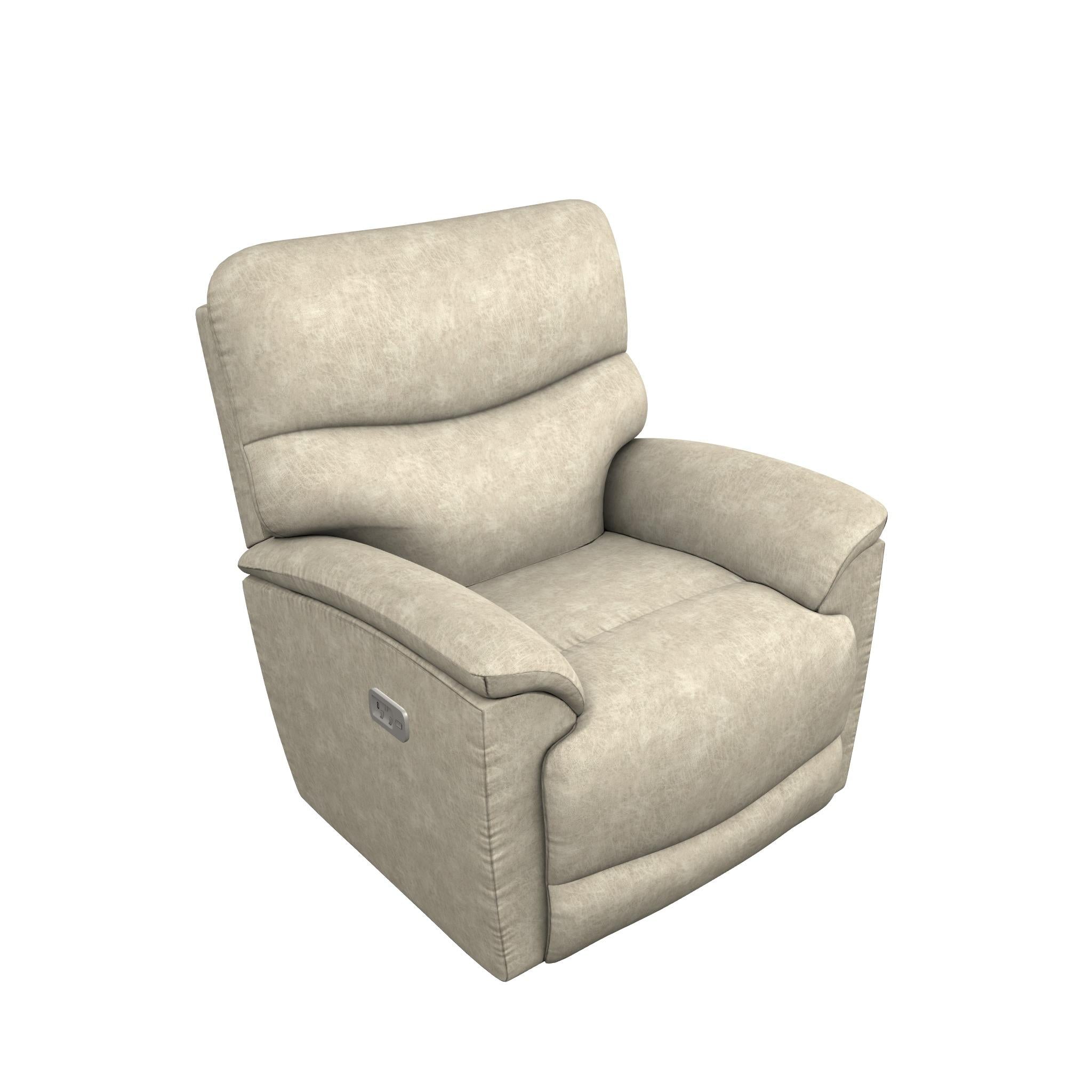 La-Z-Boy Trouper Power Rocking Recliner w/ Headrest & Lumbar - Stucco IMAGE 1