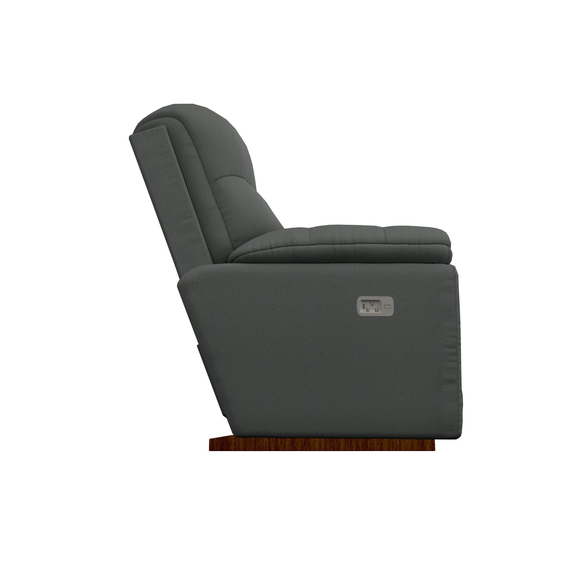La-Z-Boy Morrison Power Rocking Recliner w/ Headrest & Lumbar - Indigo IMAGE 3