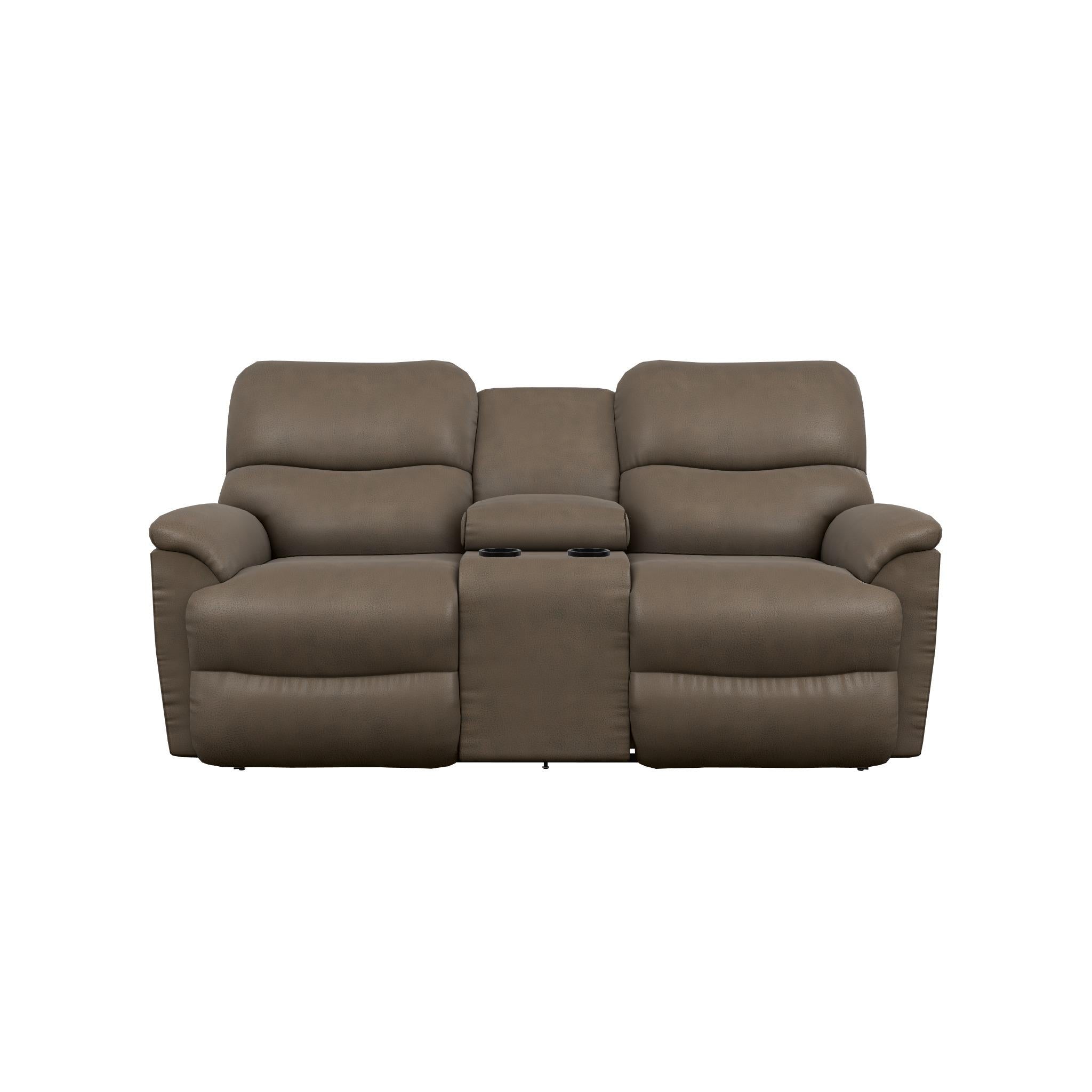 La-Z-Boy Trouper Power Reclining Loveseat w/ Headrest & Console - Mink IMAGE 2