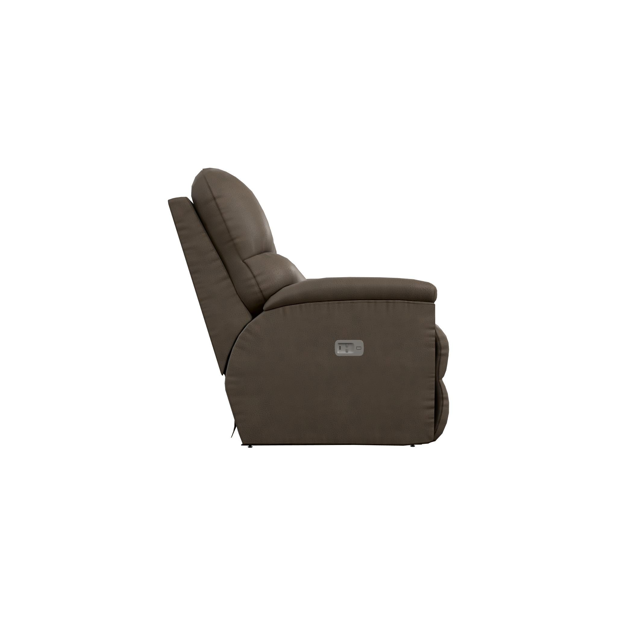 La-Z-Boy Trouper Power Reclining Loveseat w/ Headrest & Console - Mink IMAGE 3