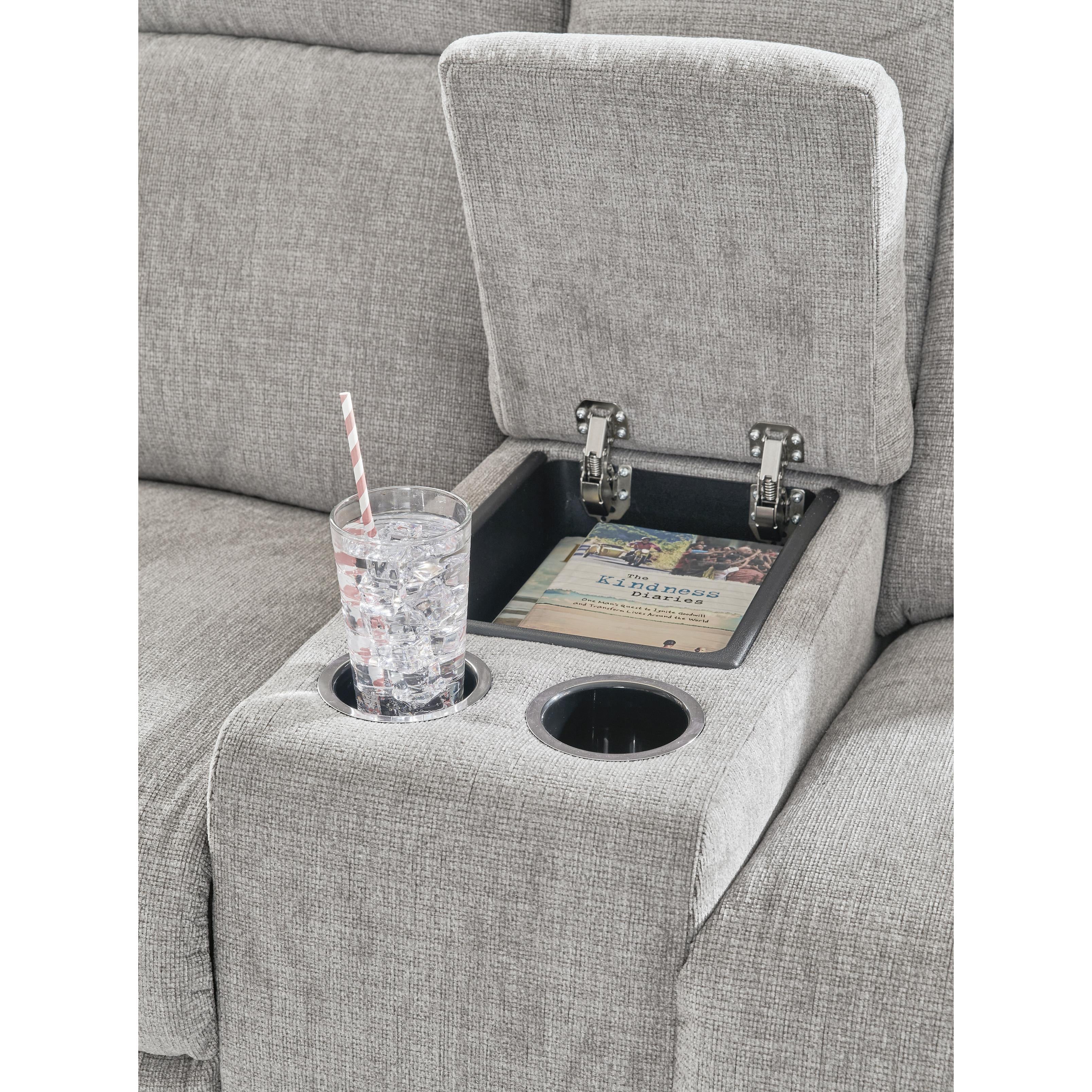 Signature Design by Ashley Barnsana 3320196C Double Reclining Power Loveseat with Console IMAGE 7