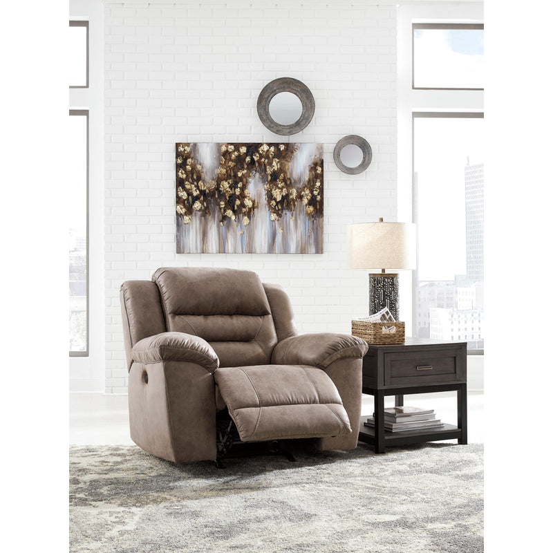 Signature Design by Ashley Stoneland Power Rocker Leather Look Recliner 3990598C IMAGE 6