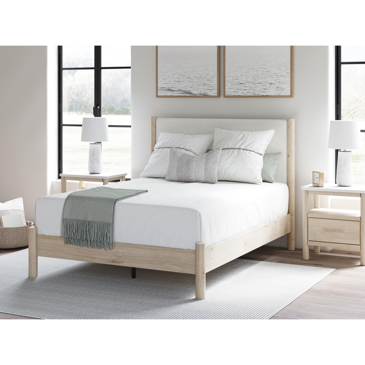 Signature Design by Ashley Cadmori B2615B4 Queen Upholstered Panel Bed IMAGE 5