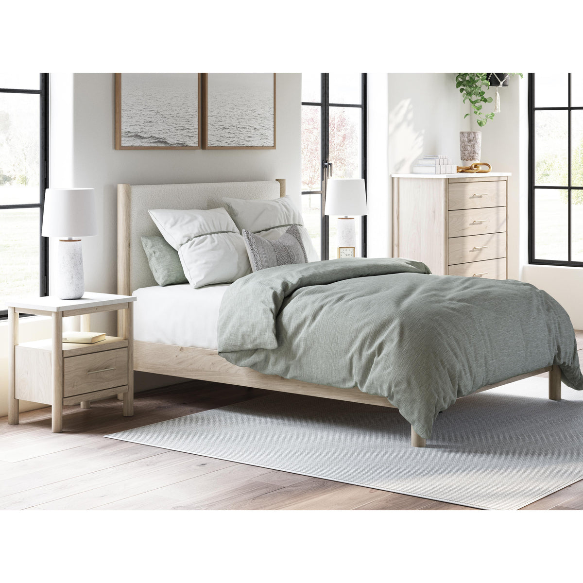 Signature Design by Ashley Cadmori B2615B4 Queen Upholstered Panel Bed IMAGE 7