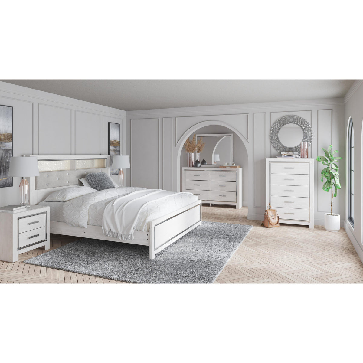 Signature Design by Ashley Altyra B2640B51 King Panel Bookcase Bed IMAGE 7