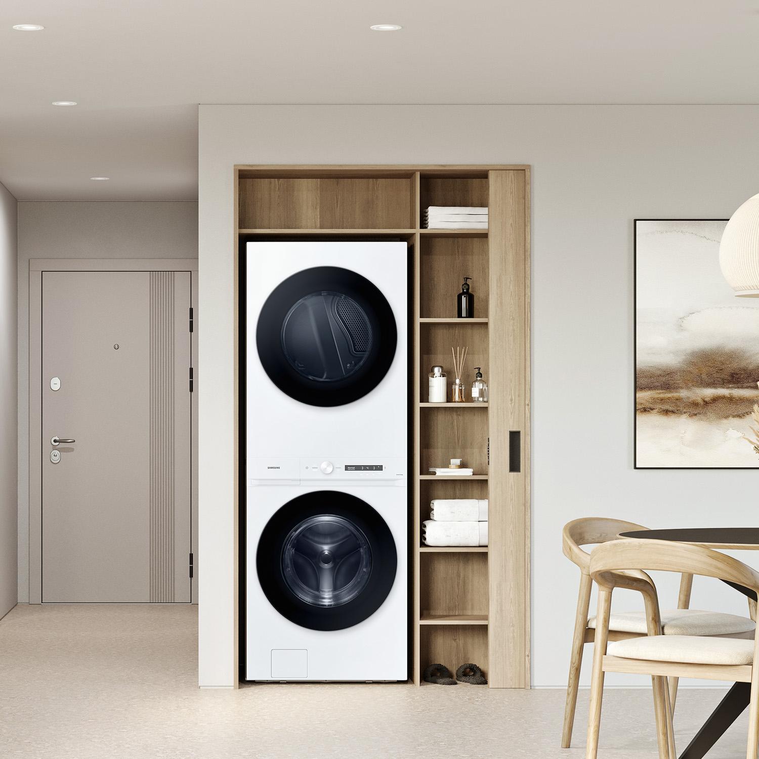 Samsung Bespoke Stacked Washer/Dryer Electric Laundry Center with Wi-Fi WH46DBH100EWAC IMAGE 10