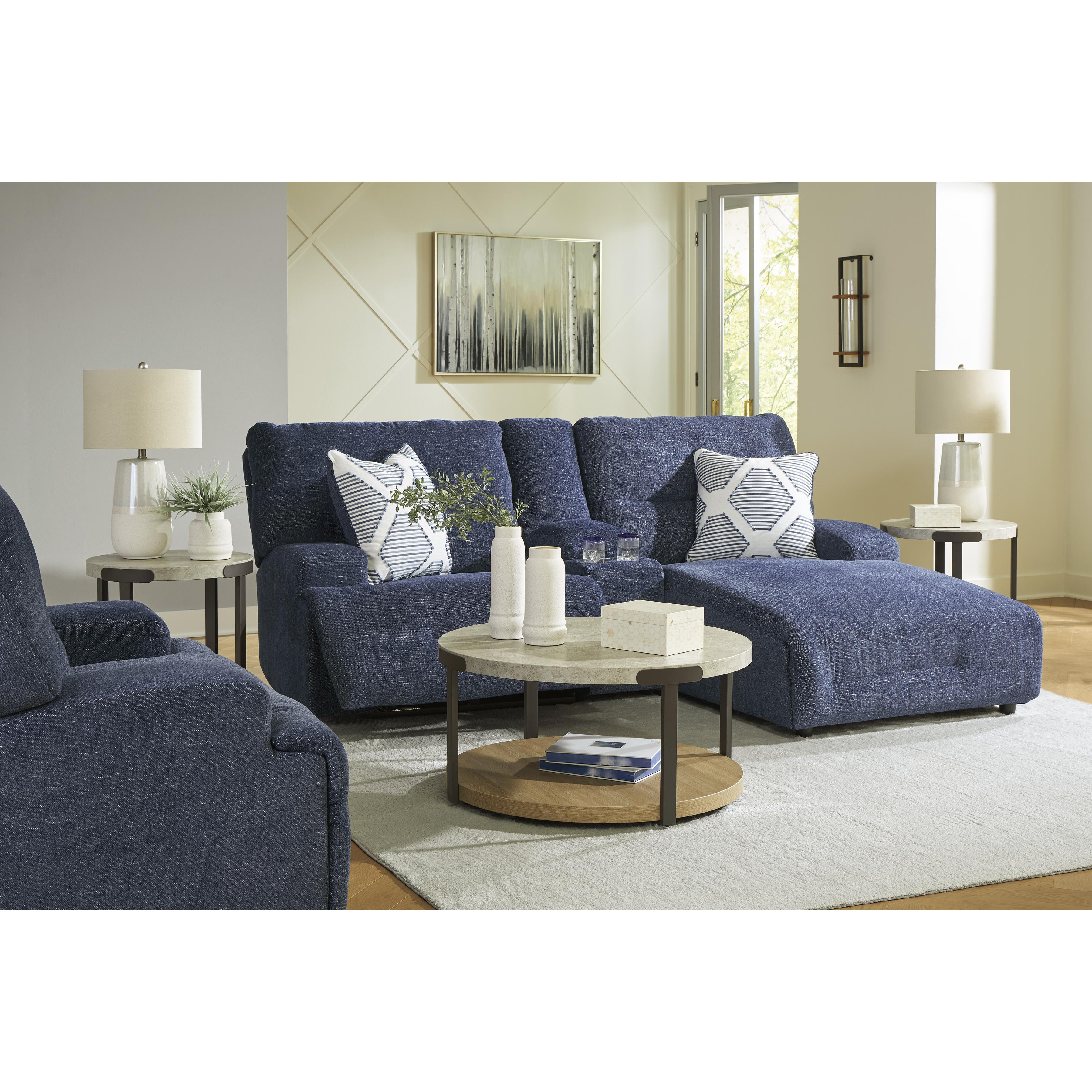 Signature Design by Ashley Acklen Place 93607S4 3 pc Power Reclining Sectional Sofa with Chaise IMAGE 6