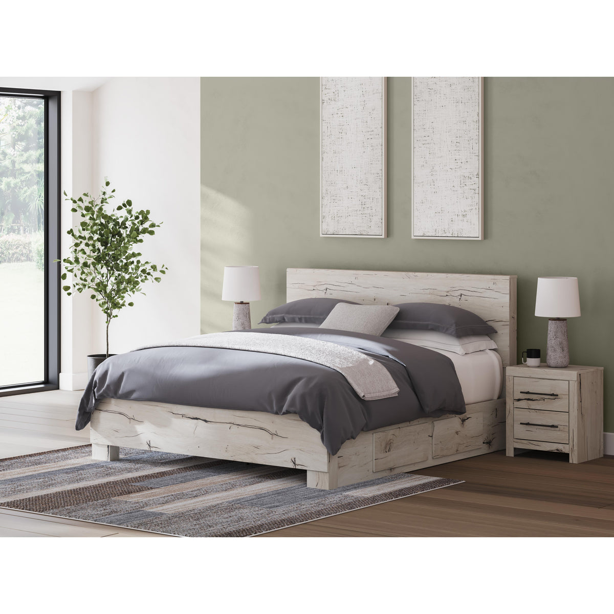 Signature Design by Ashley Lawroy B2310B12 King Panel Bed with Storage IMAGE 8