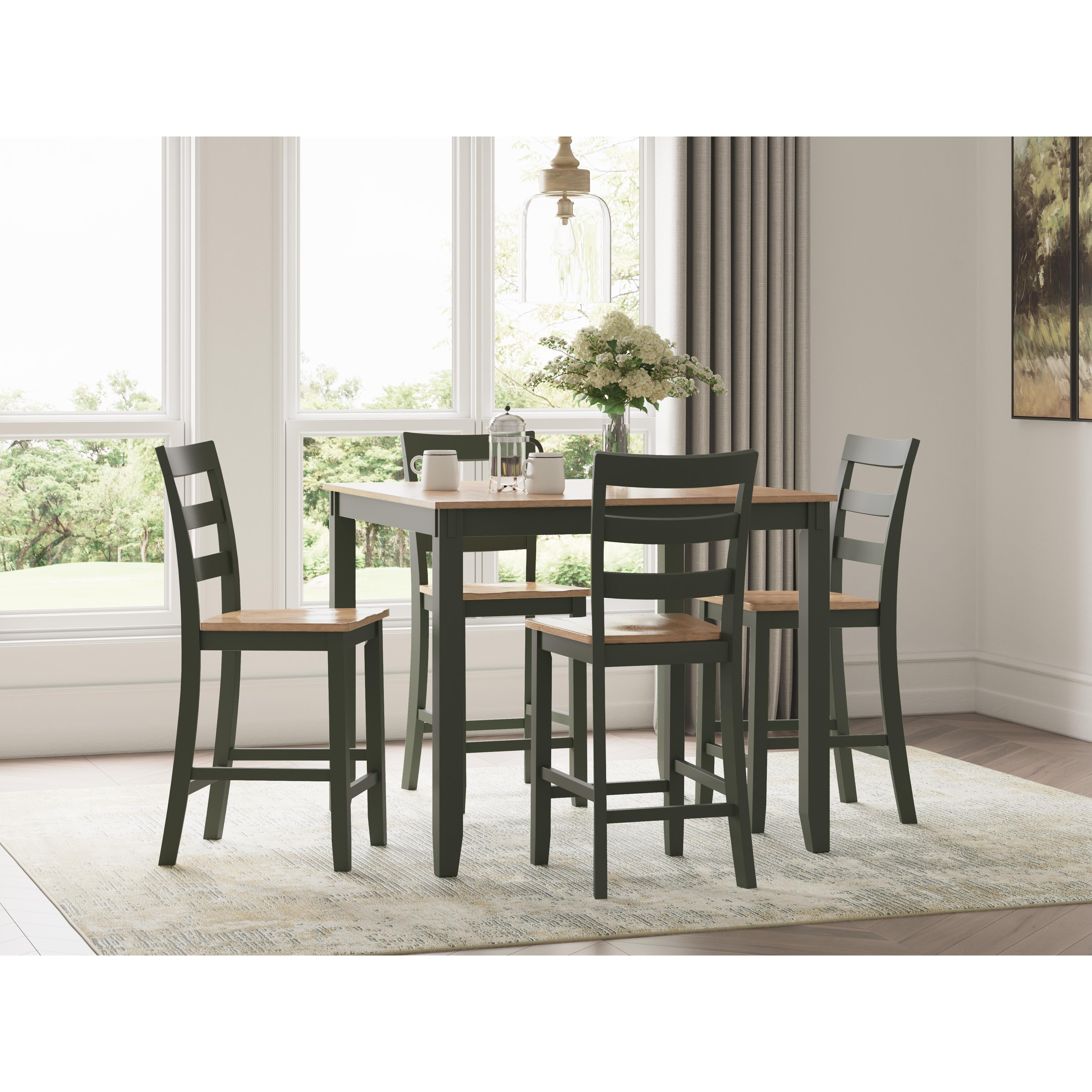 Signature Design by Ashley Gesthaven 5 pc Counter Height Dinette D401-223 IMAGE 3